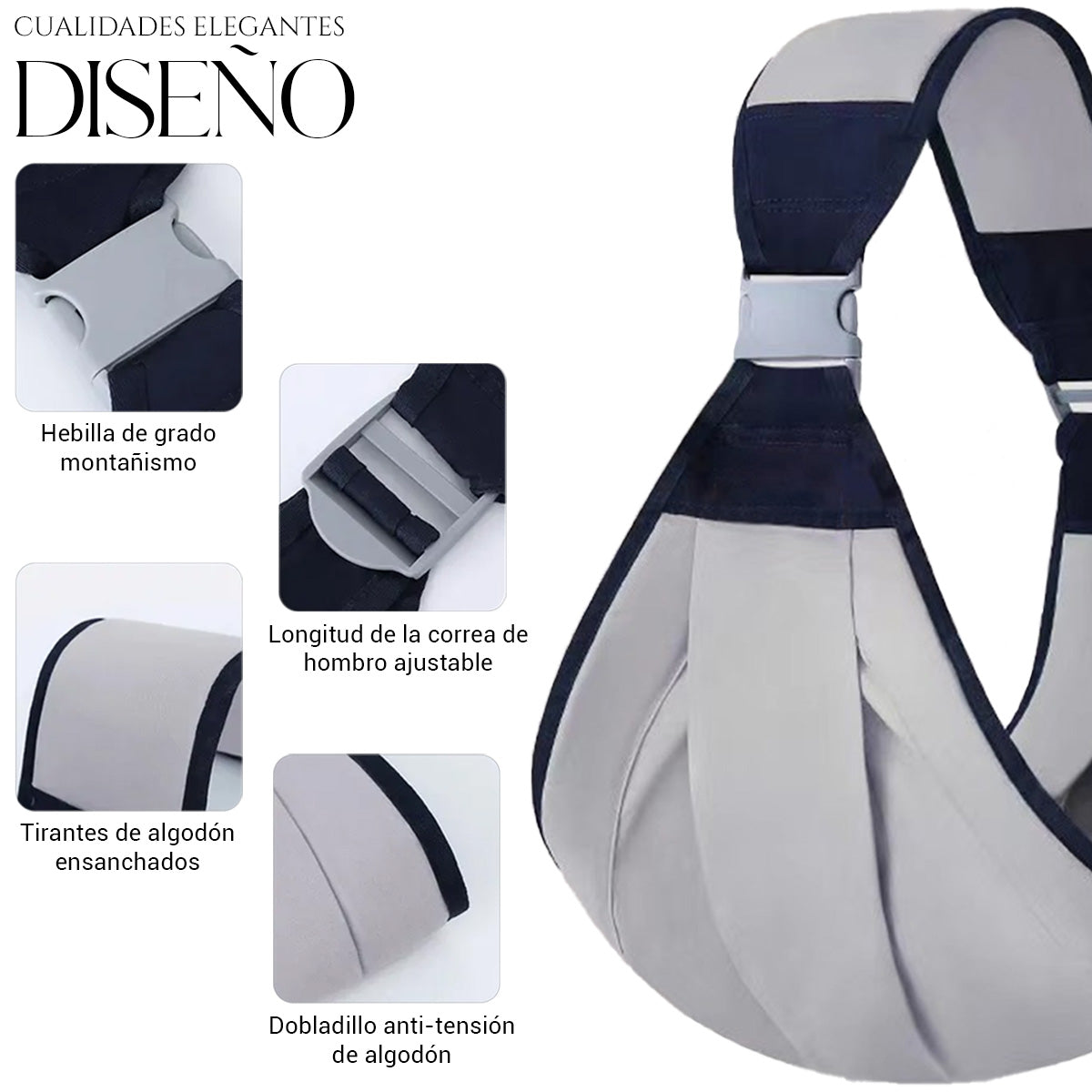 Mochila Cangurera Portabebés Morral Ergonómica Suave 03 - 36