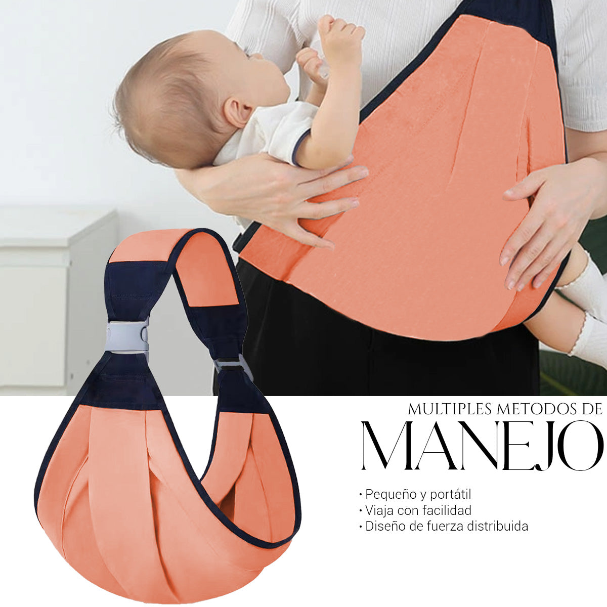 Mochila Cangurera Portabebés Morral Ergonómica Suave 03 - 36