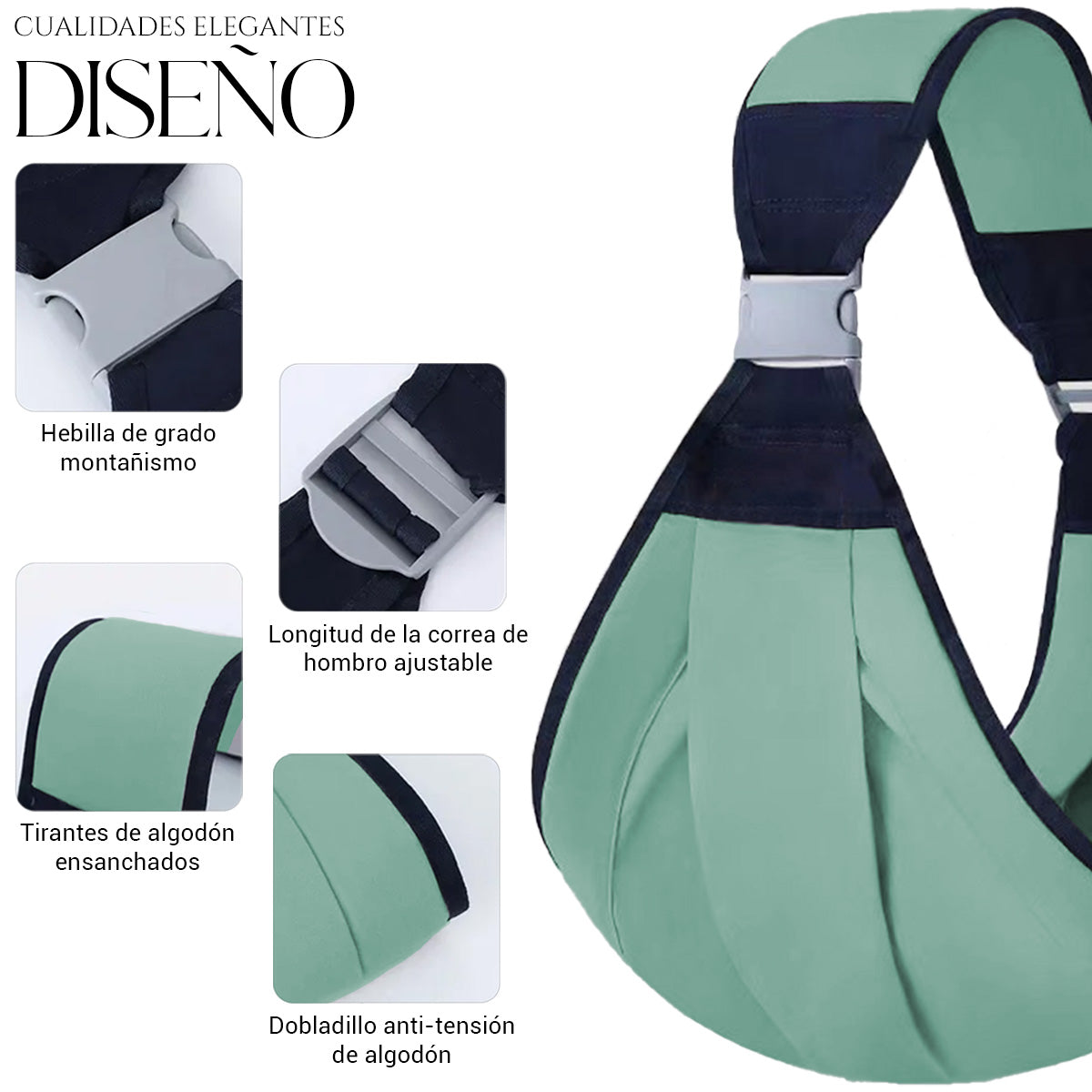 Mochila Cangurera Portabebés Morral Ergonómica Suave 03 - 36