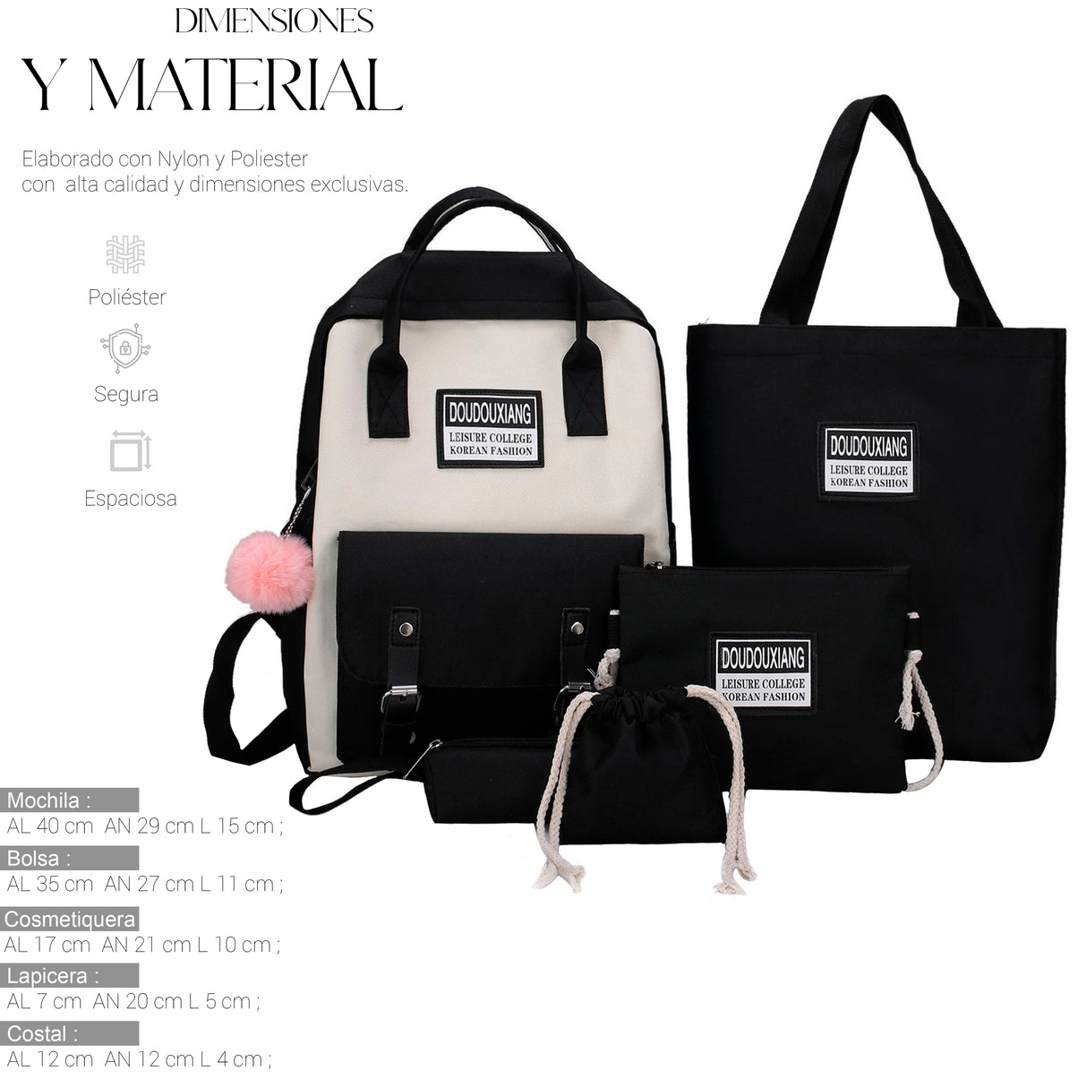 Set Mochila Escolar (5pzas)