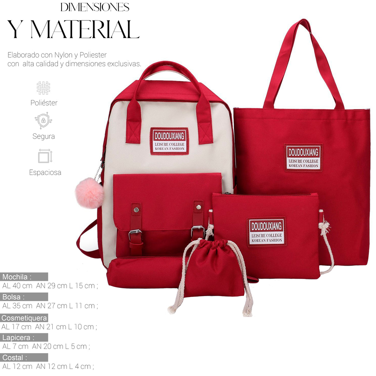 Set Mochila Escolar (5pzas)