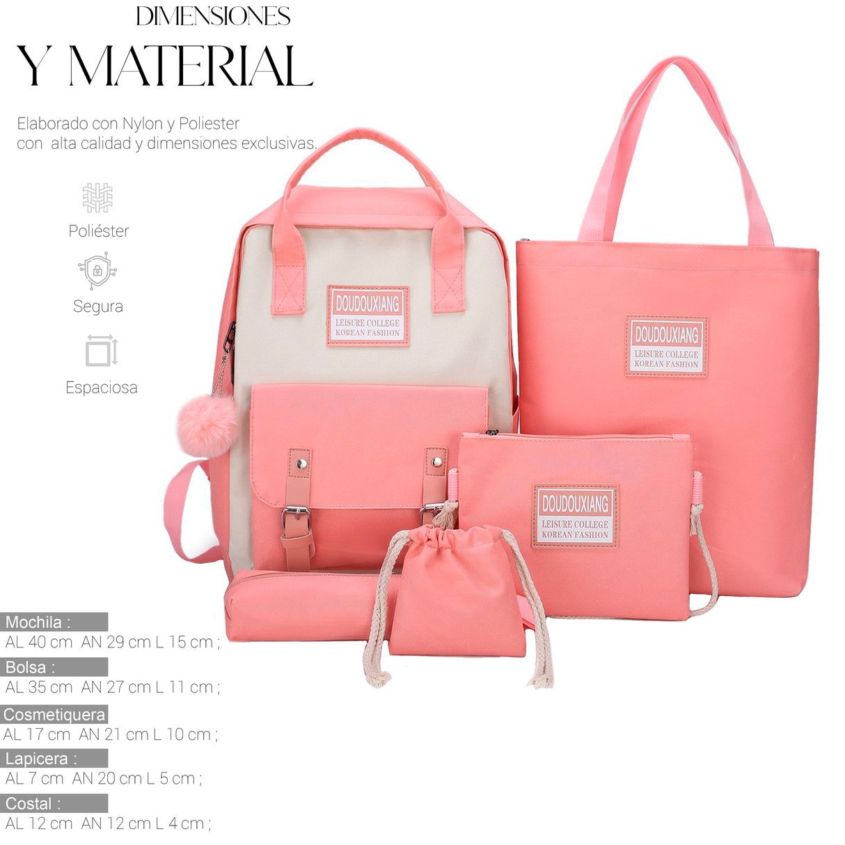 Set Mochila Escolar (5pzas)