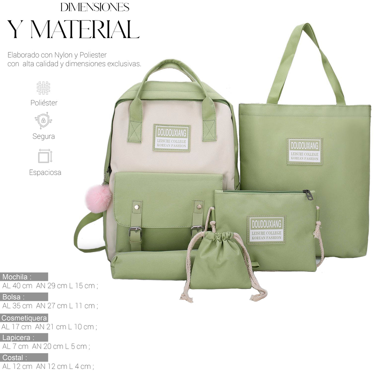 Set Mochila Escolar (5pzas)