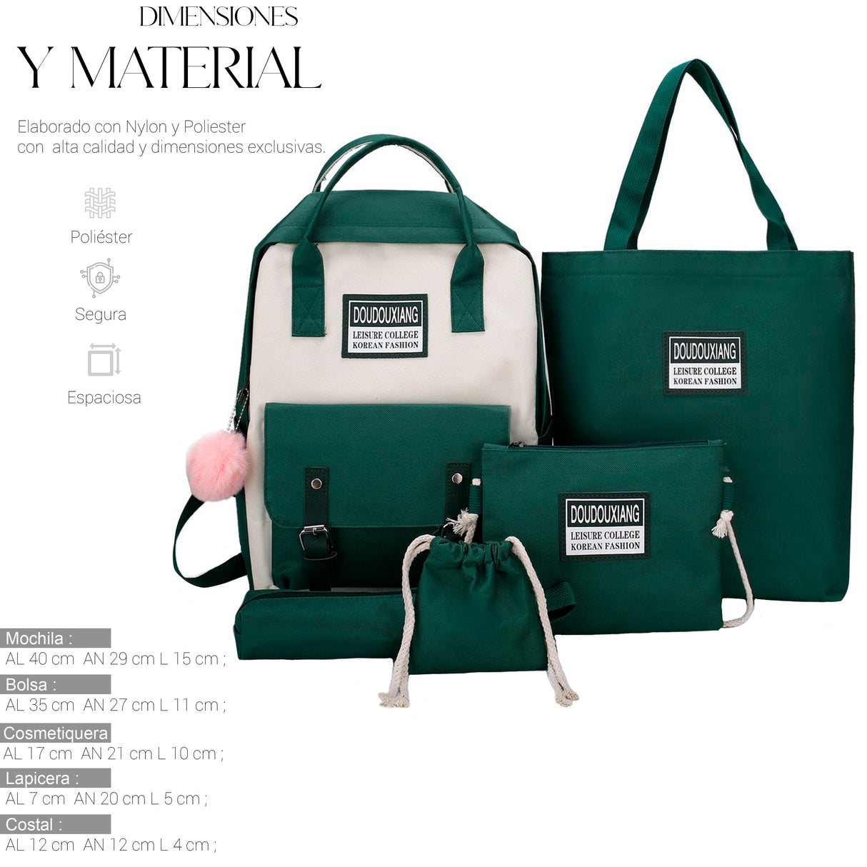 Set Mochila Escolar (5pzas)