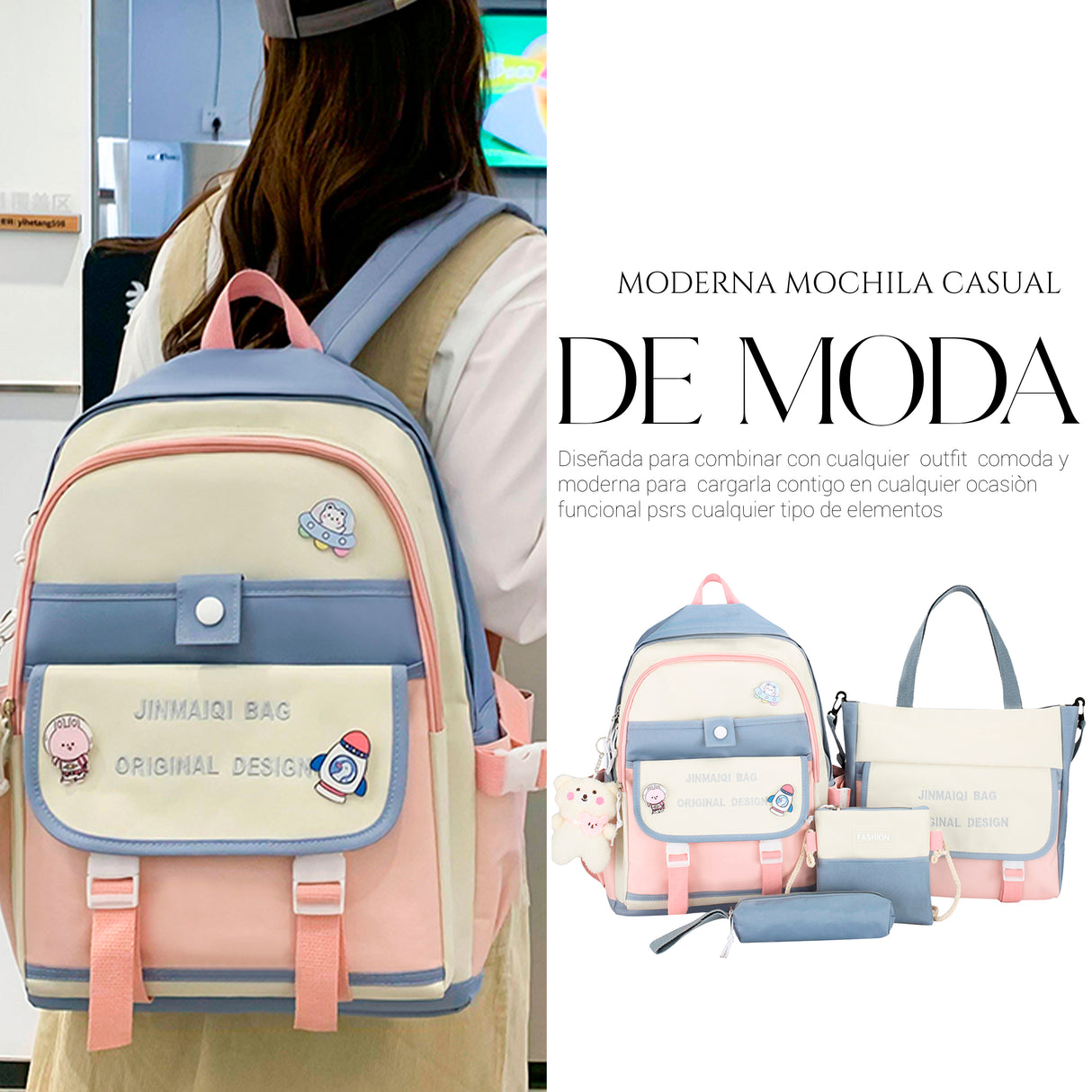 Set Mochila Escolar MAYOREO