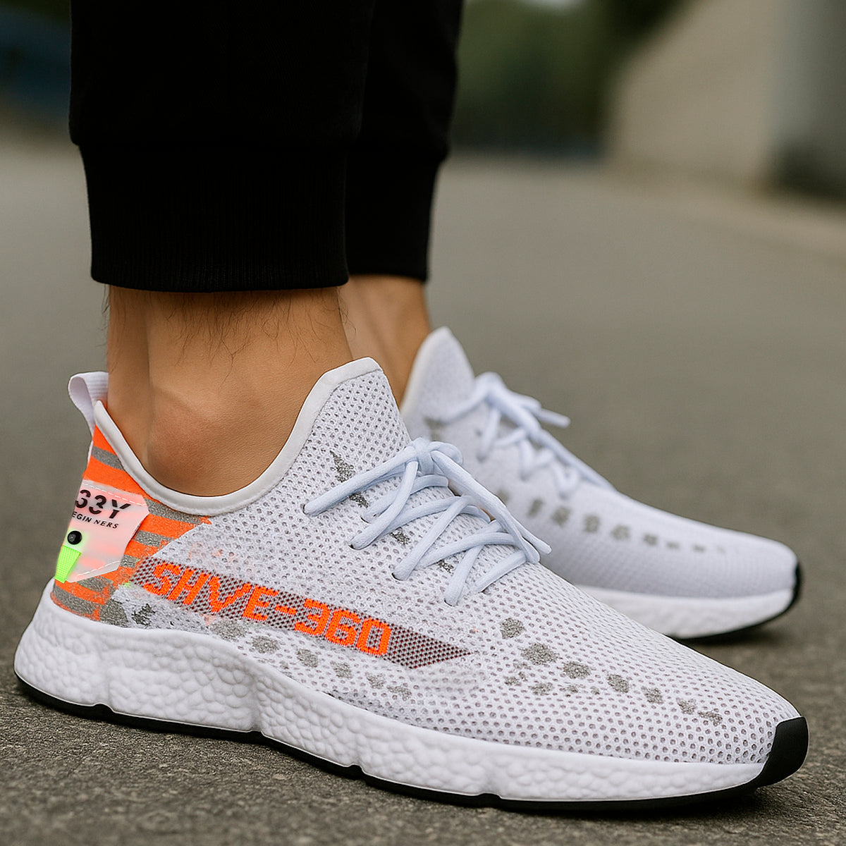 Tenis para hombre casuales con un diseño de tela para correr con punta con agujeta clásica, suela antideslizante Zapatilla para hombre cómodo transpirable ideal para el uso diario