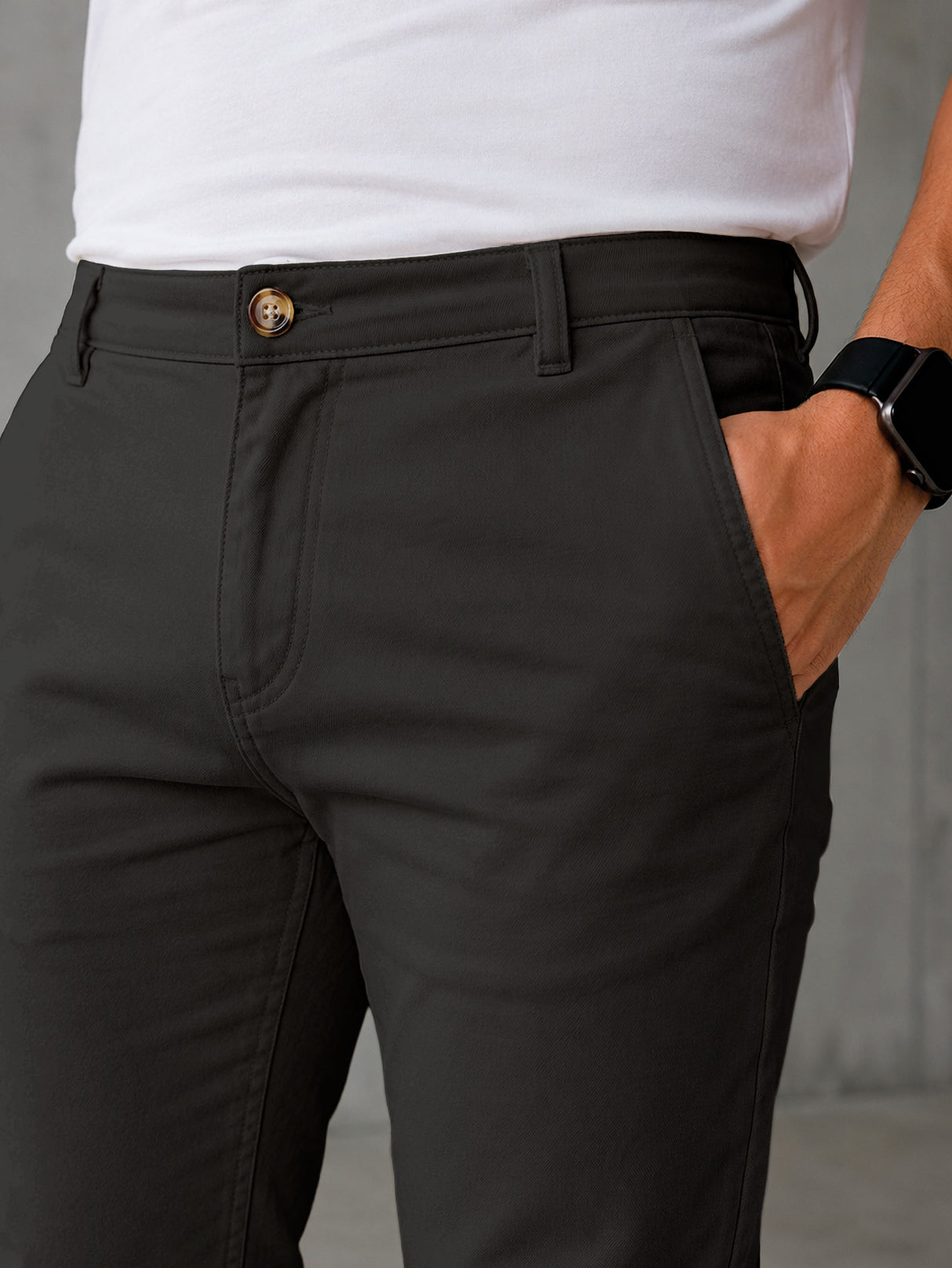 Pantalón De Vestir Casual Hombre Skinny Slim Fit Gabardina