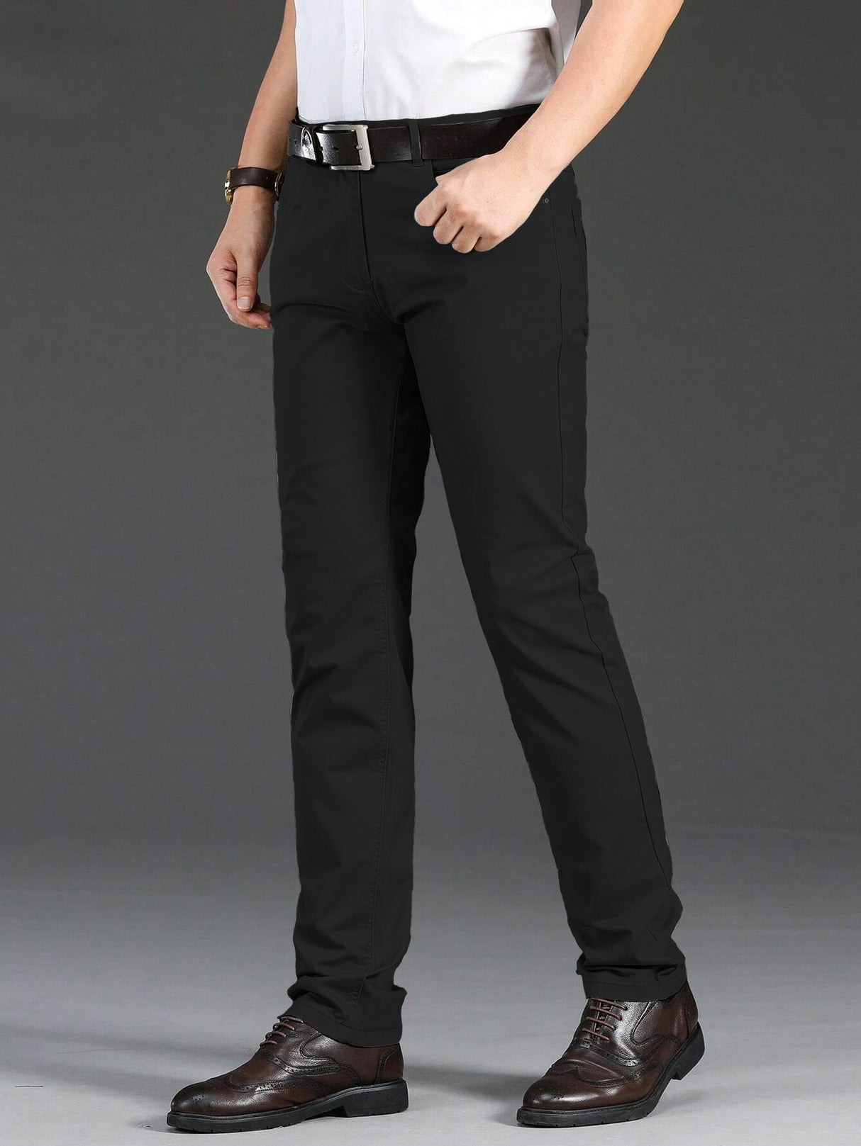 Pantalones de Vestir para Hombre Formal Elasticos Pantalon Casual Transpirable