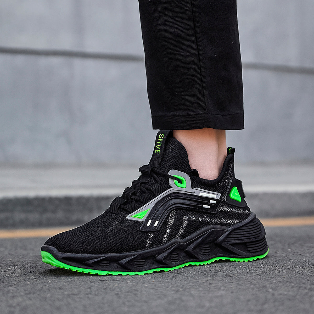 Tenis para hombre casual con punta diseño cómodo para correr Zapatilla con suela antideslizante de uso diario