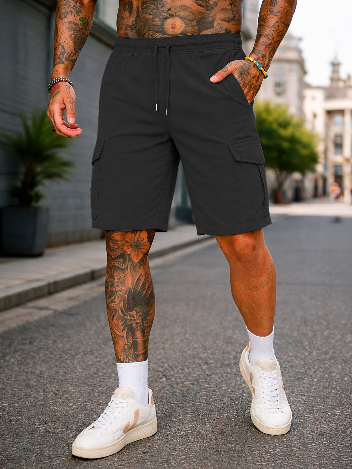 Pantalones Cortos Cargo Tacticos para Hombre Pantalon Short Senderismo Transpirable para Exteriores