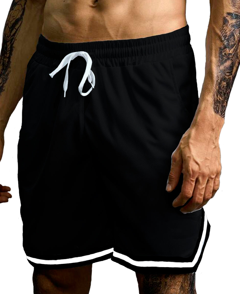 Pantalones Cortos Deportivos de Entrenamiento para Hombre Shorts con Bolsillos Laterales, Transpirable para Correr