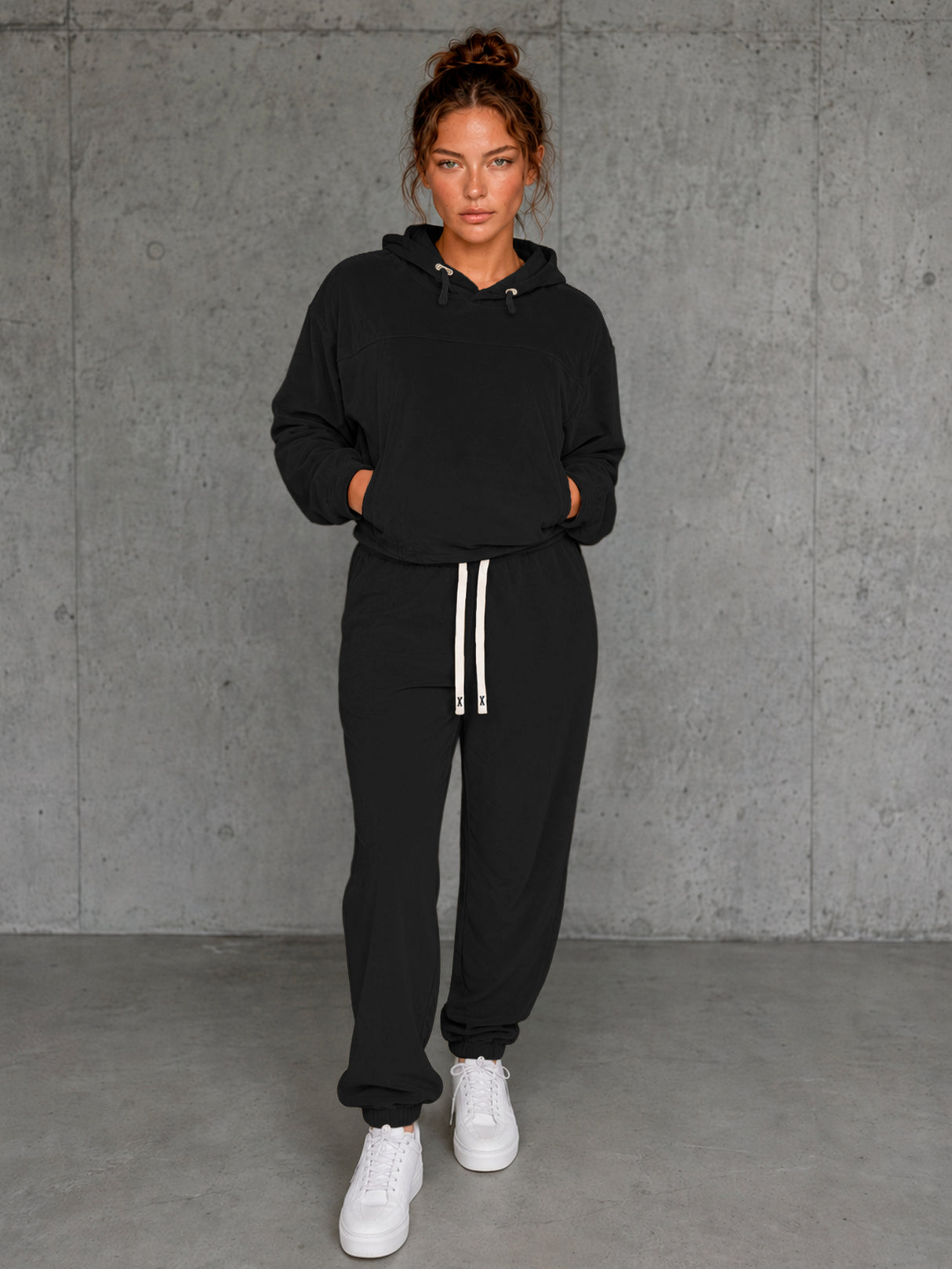 Conjunto Deportivo Mujer 2pz Sudadera Pantalon Comodo Casual