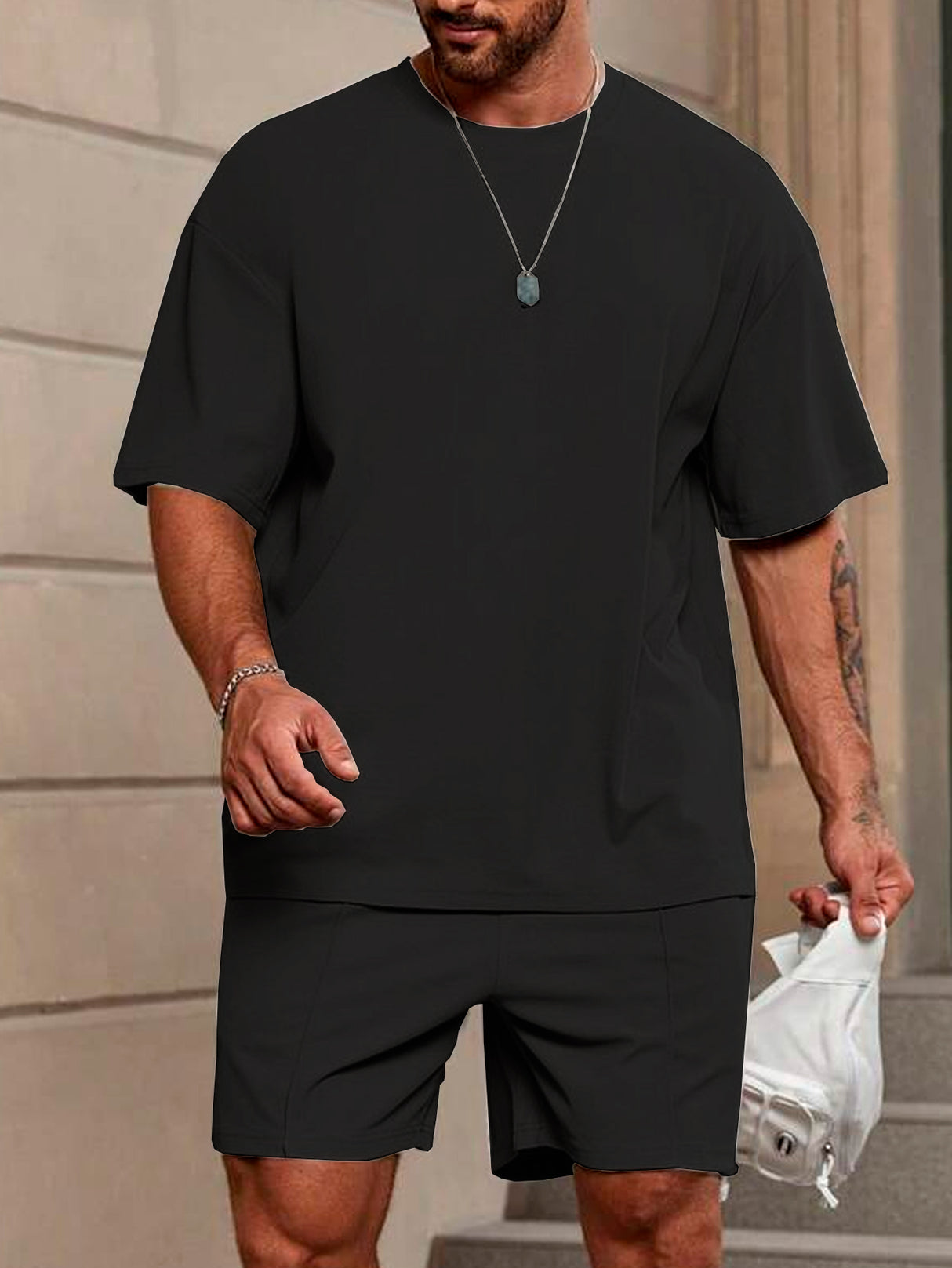 Conjunto Deportivo para Hombre Playera Deportiva y Short Transpirable de Entrenamiento Mayoreo