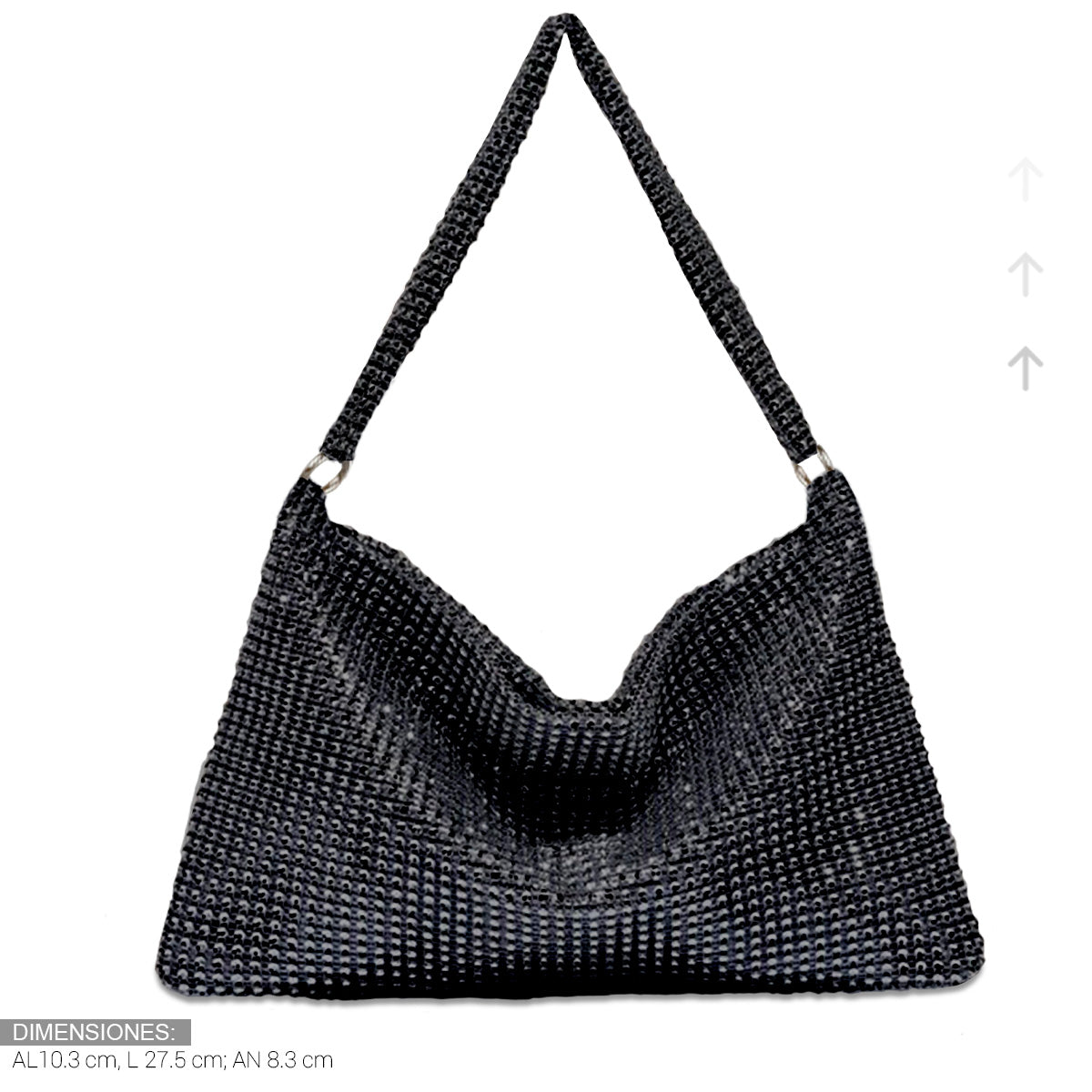 Bolso De Mano Con Pedrería De Cristales Brillantes De Noche