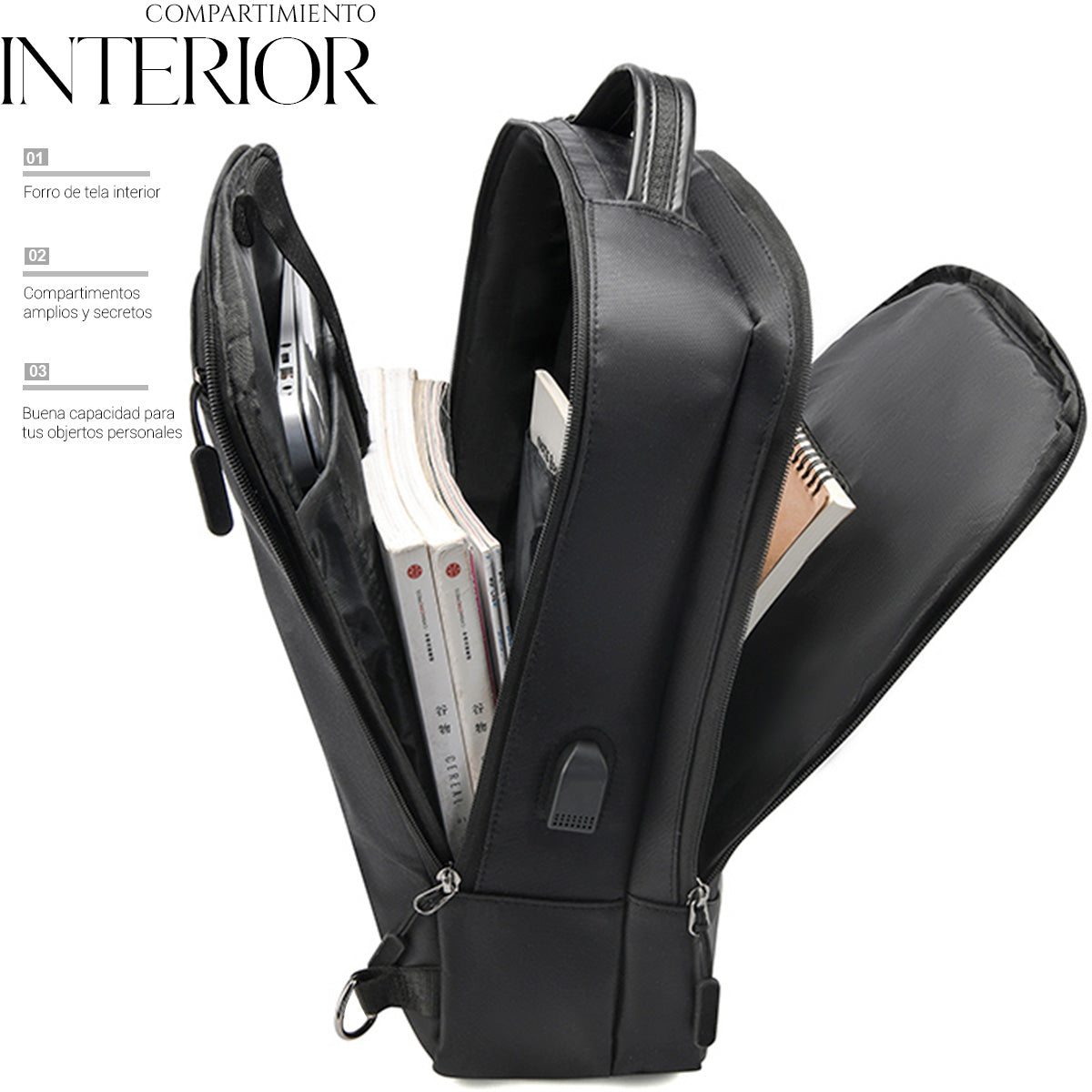 Mochila Backpack Con Puerto Usb