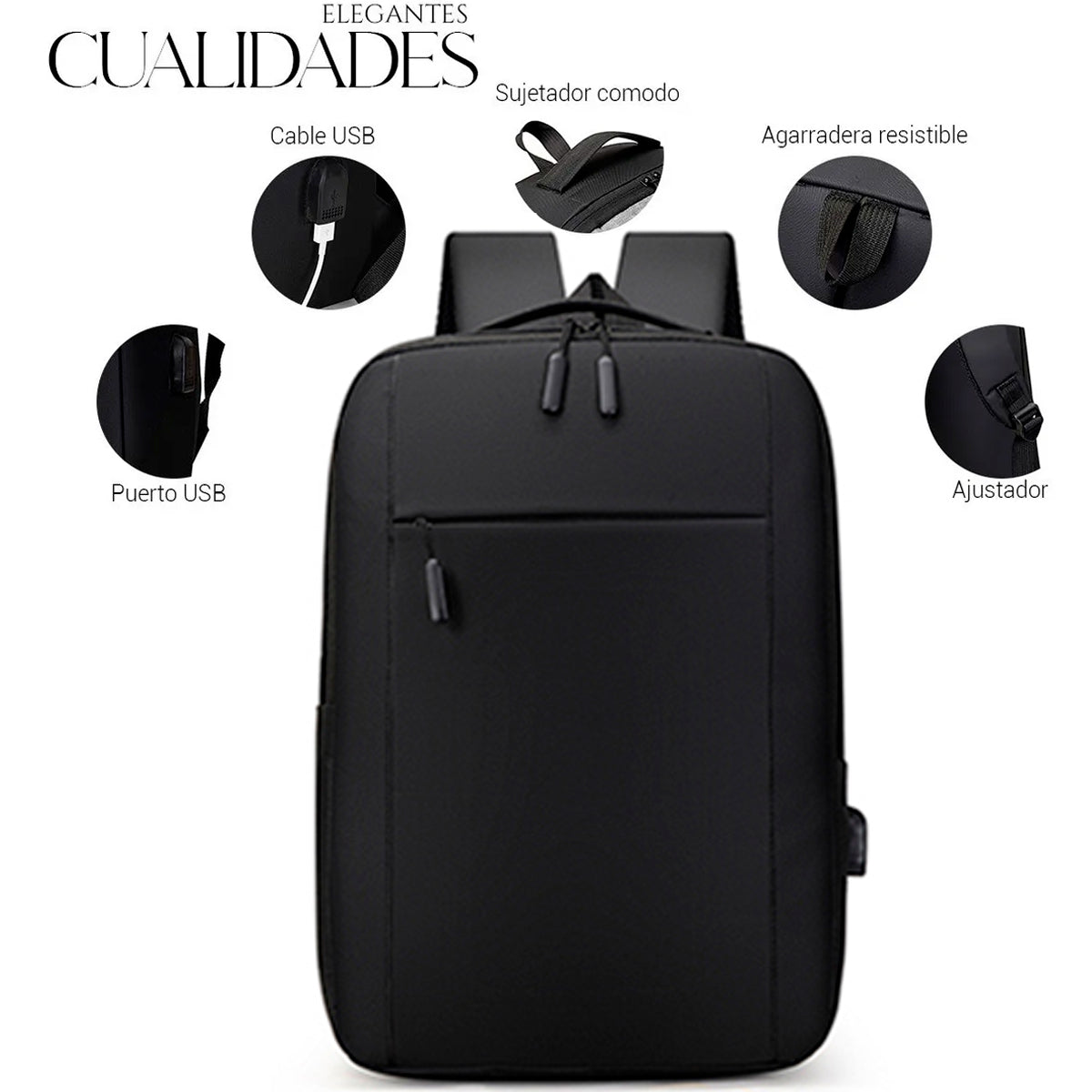 Set Mochila Backpack Con Puerto Usb (3pzas)