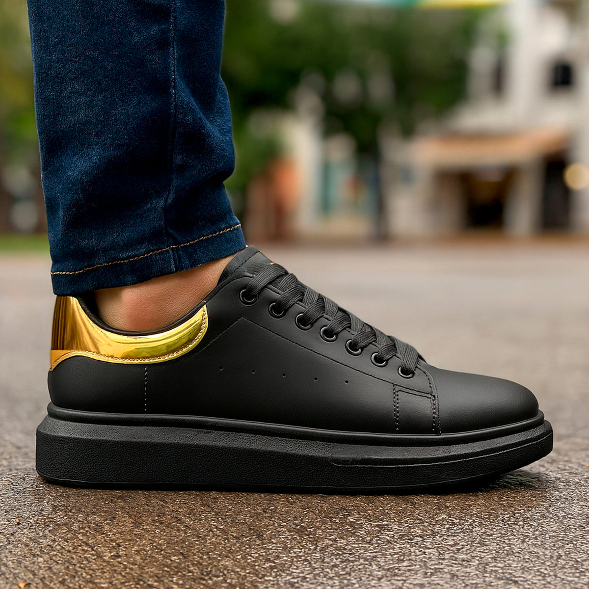 Tenis para hombre casual cómodo con cuerdas clásicas de agujeta para uso diario Zapatilla clásica con suela antideslizante transpirable cómodo para uso informal