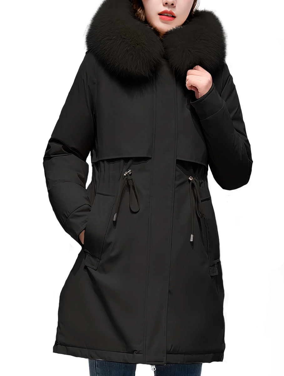 Chamarra Impermeable Ligera para Mujer Chaqueta De Invierno con Capucha Afelpada