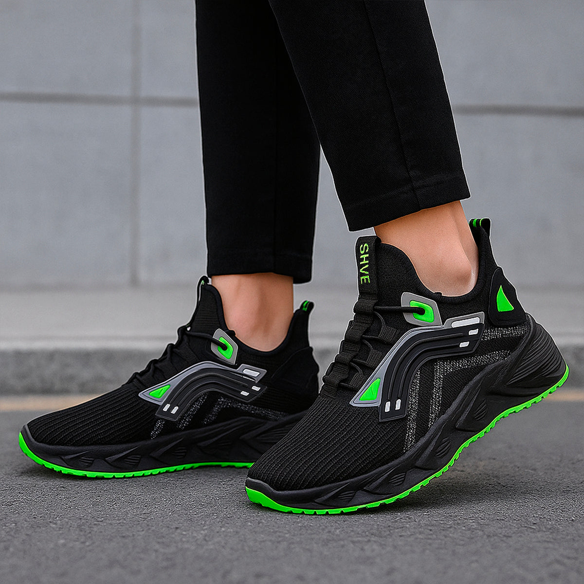 Tenis para hombre casual con punta diseño cómodo para correr Zapatilla con suela antideslizante de uso diario