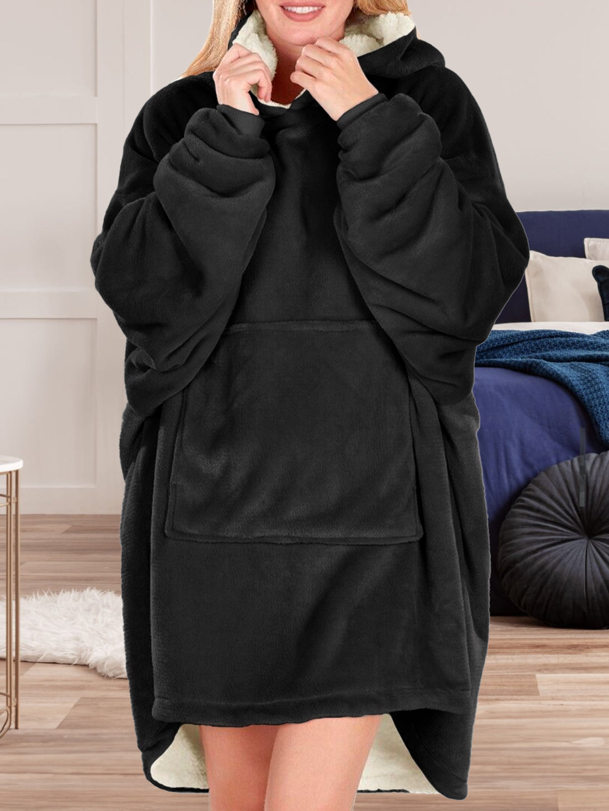 Sudadera Cobija Hoodie Con Capucha Afelpada Calientita Suave