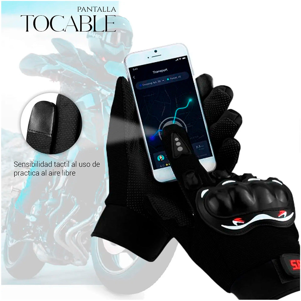 Guantes Con Proteccion Motociclista Anti Derrape Táctil