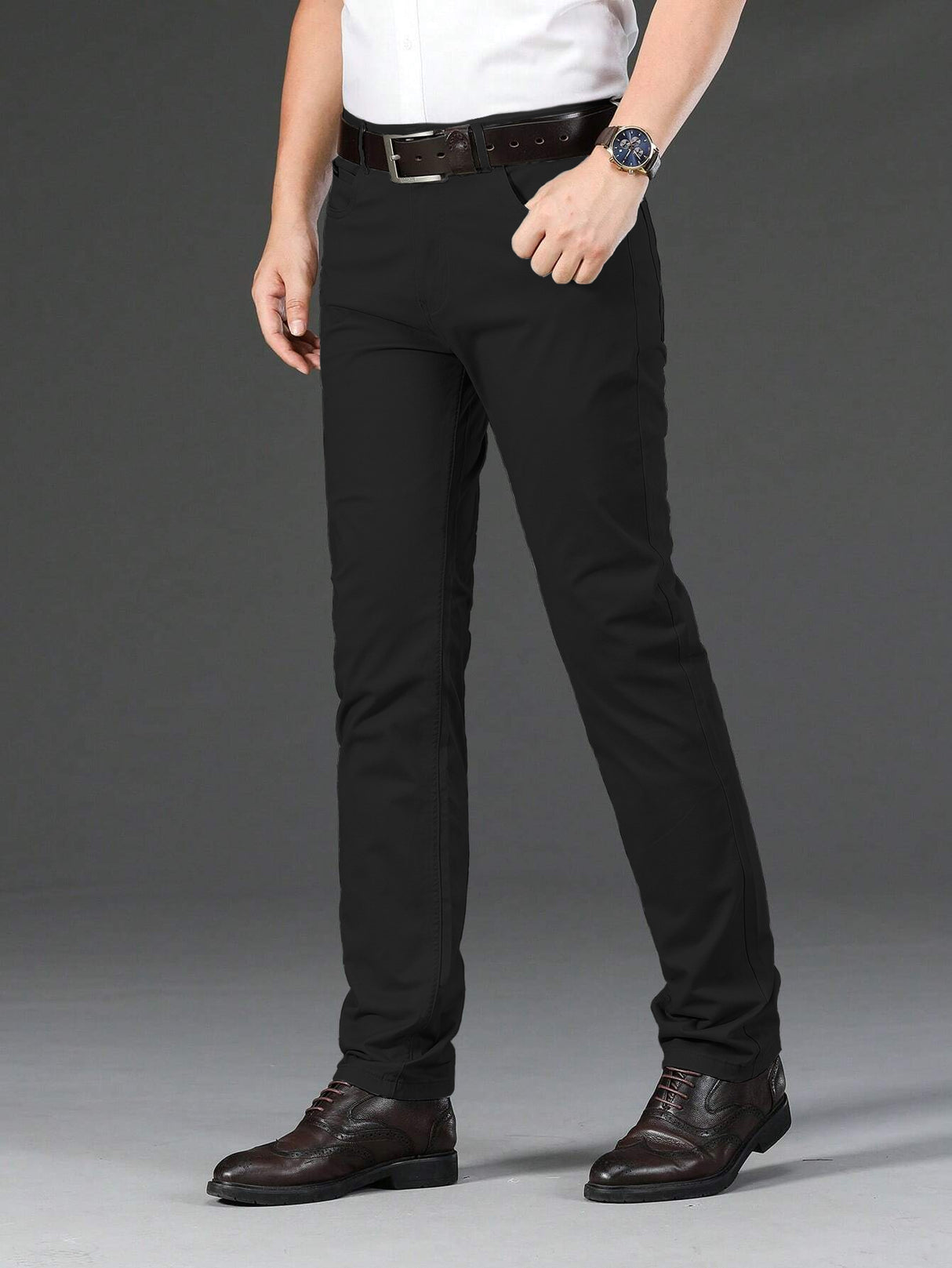 Pantalones de Vestir para Hombre Formal Elasticos Pantalon Casual Transpirable