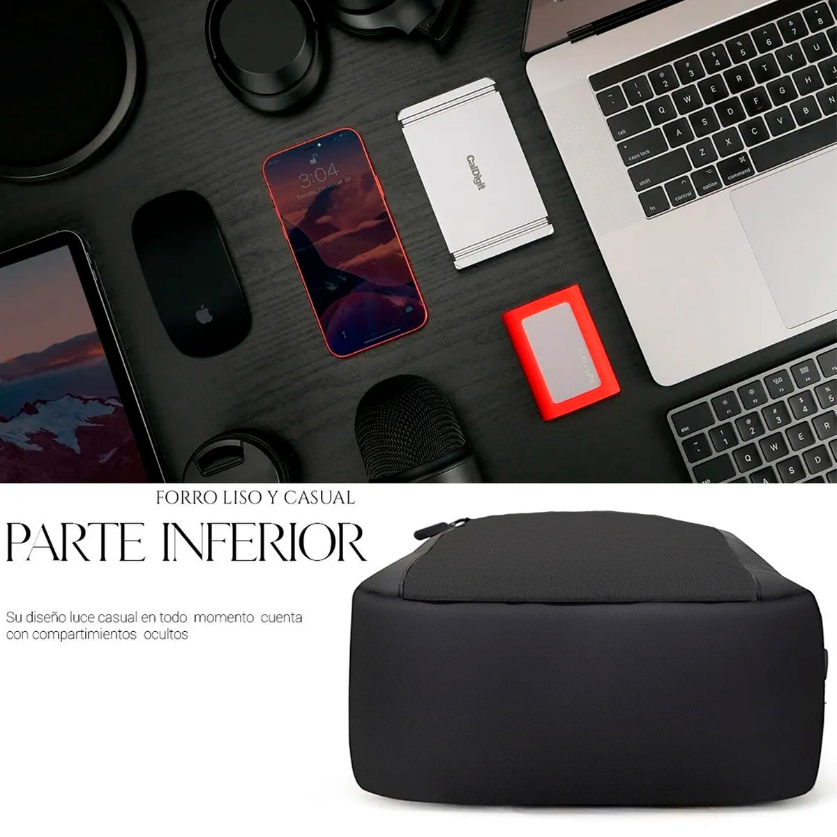 Set Mochila Backpack Con Puerto Usb (3pzas)