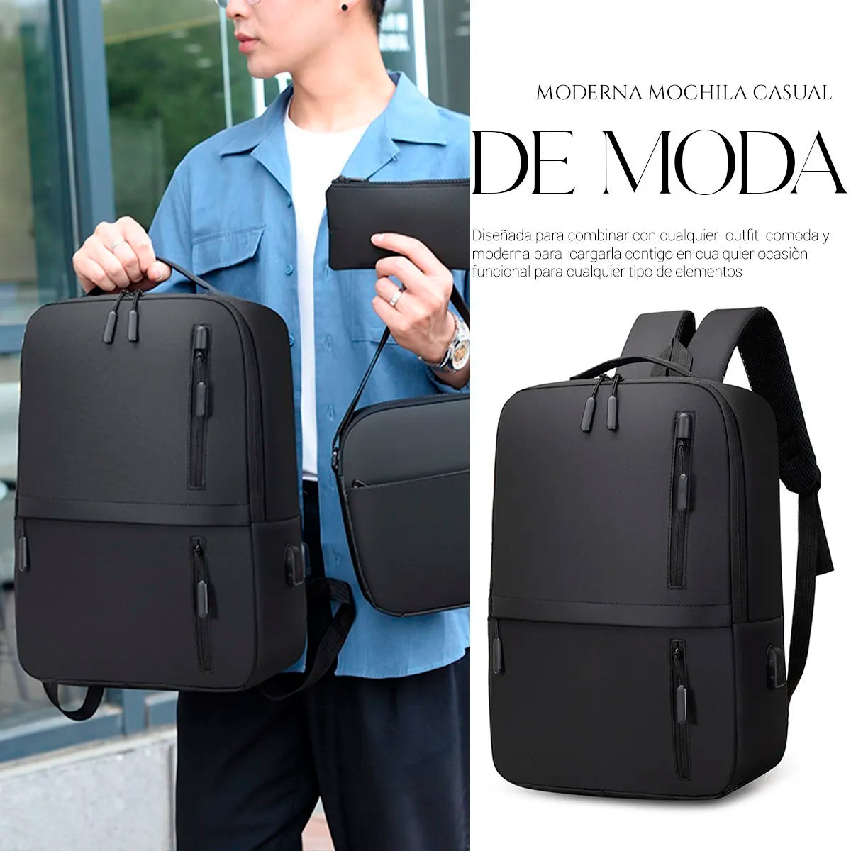 Set Mochila Backpack (3pzas)