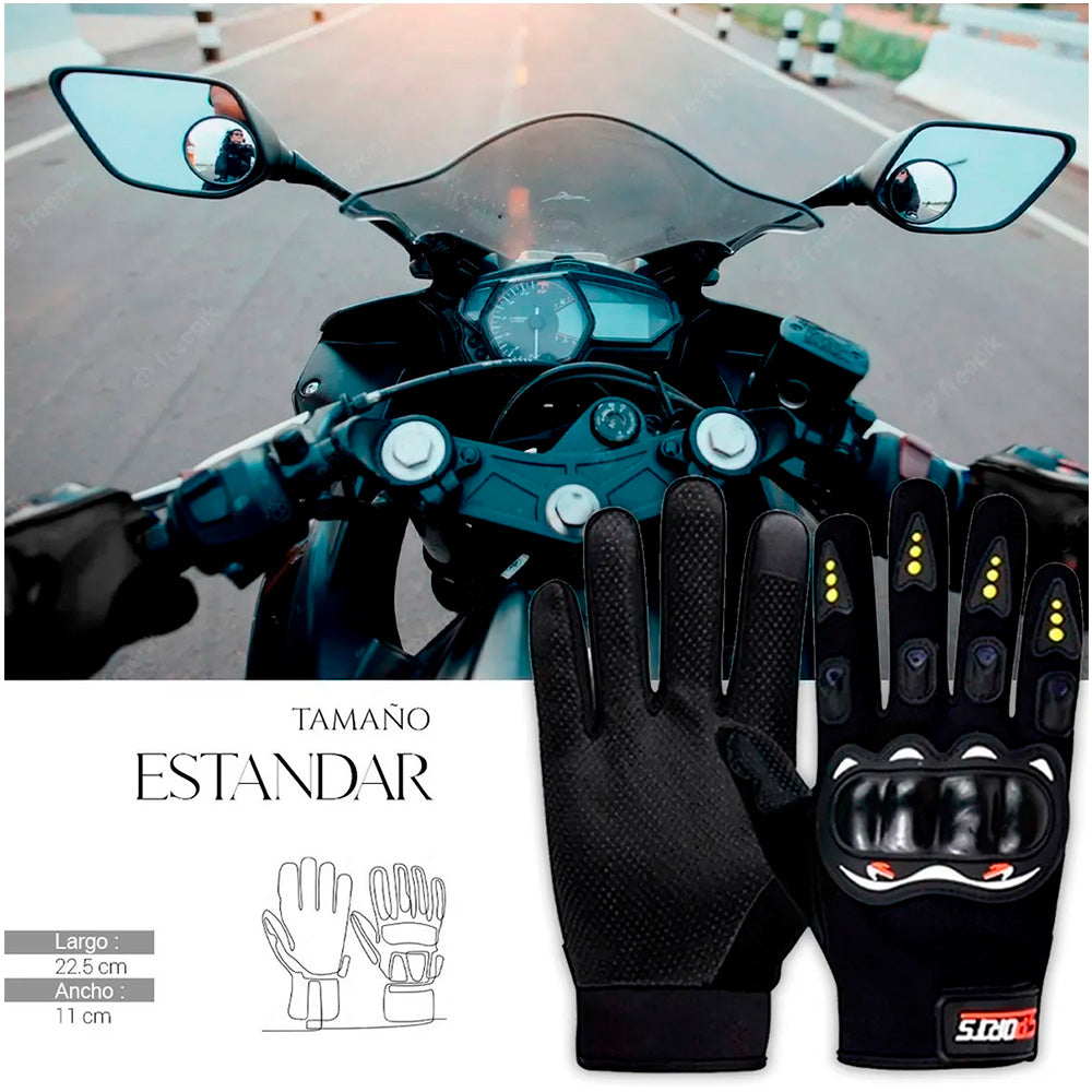 Guantes Con Proteccion Motociclista Anti Derrape Táctil