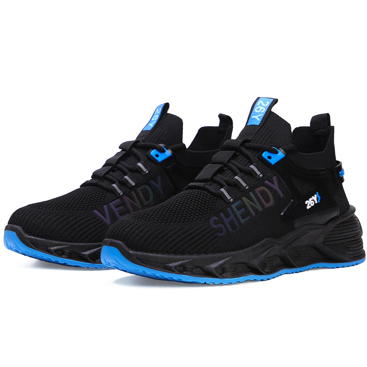 Zapato para hombre con suele resistente al impacto, Zapatilla de uso deportivo con suela ligera y transpirable, Tenis deportivo para hombre con cordones de moda