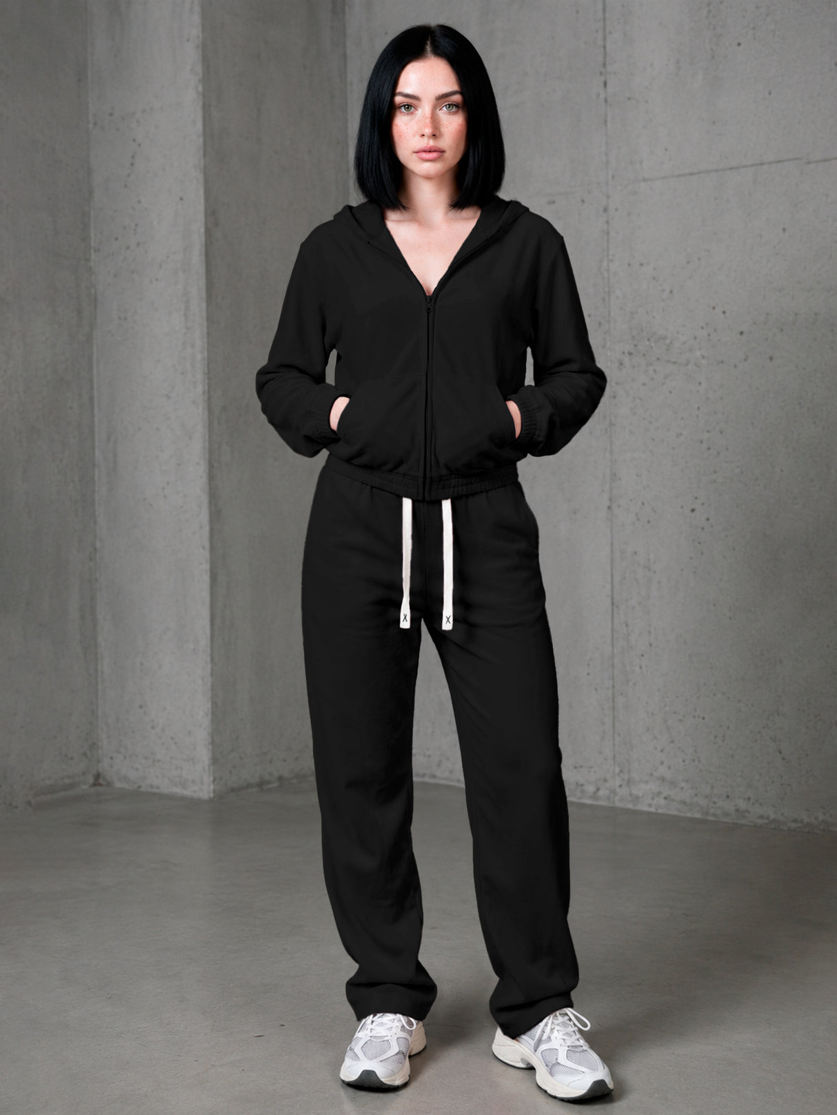 Conjunto Pants Deportivo Para Dama 2 Pz Sudadera Con Capucha MAYOREO