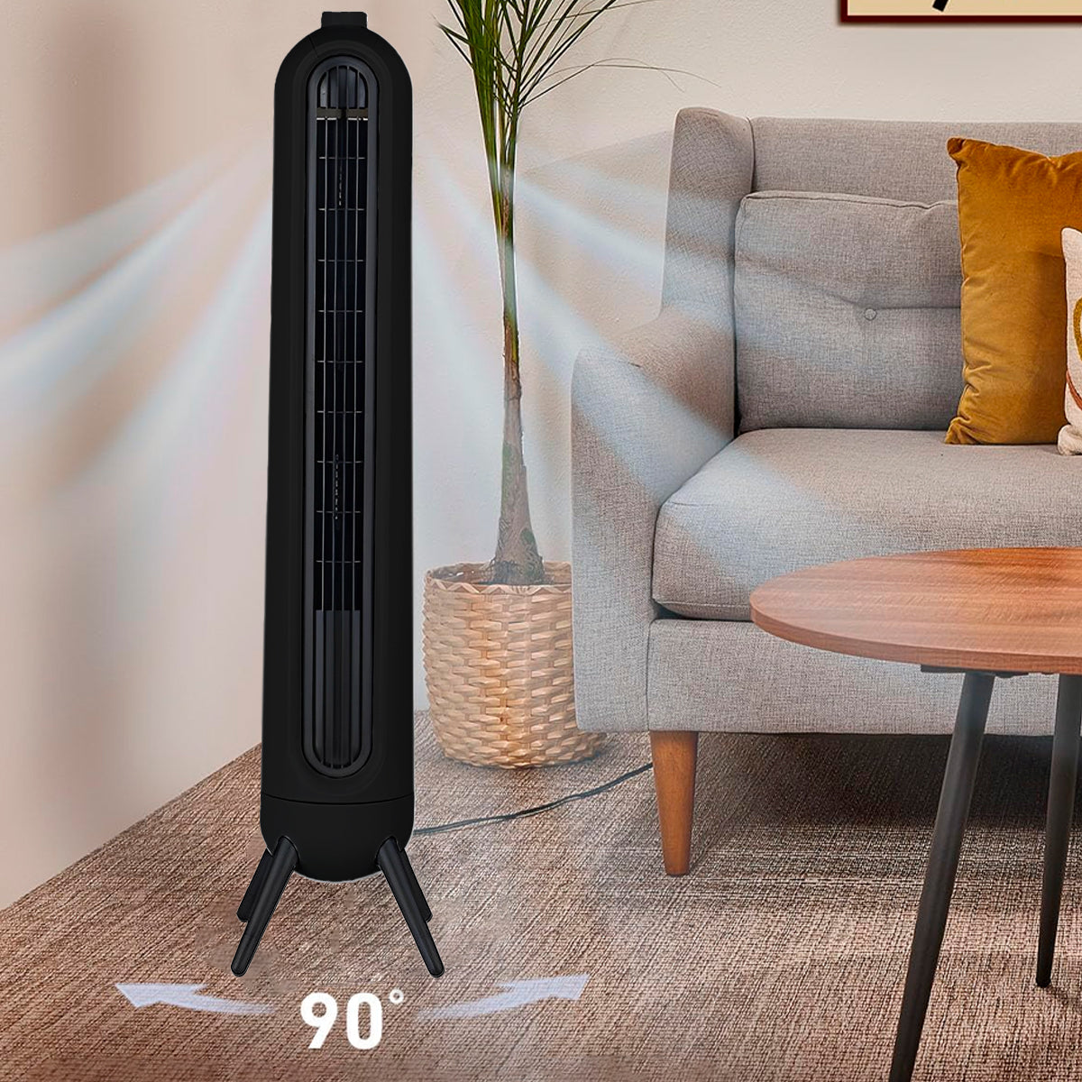 Ventilador De Torre Giratorio