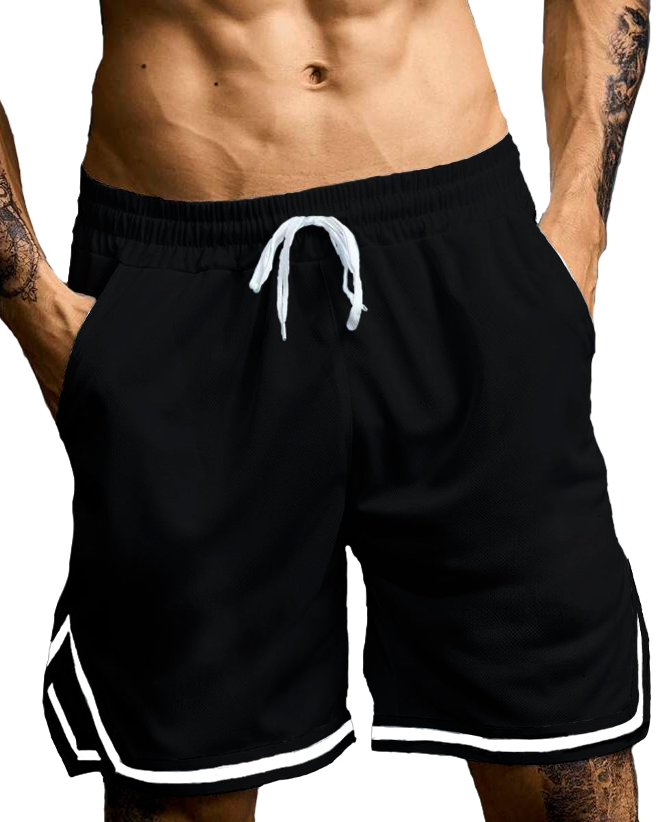 Pantalones Cortos Deportivos de Entrenamiento para Hombre Shorts con Bolsillos Laterales, Transpirable para Correr