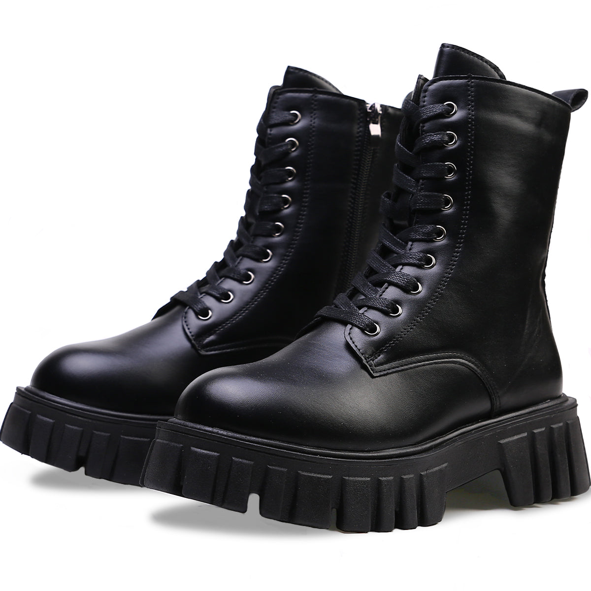 Botas de Mujer, Botas de Suela Media, Botas Color Liso Versatiles, Botines de Mujer Estilo Casual, Botas Antideslizante Uso Ccnfortable