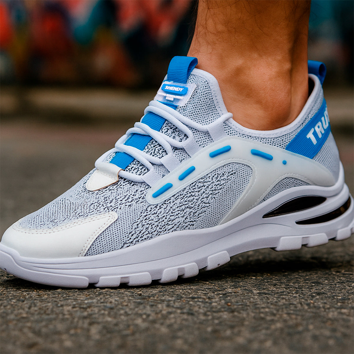 Tenis para hombre cómodo para el uso rudo agujeta de cuerda con suela antideslizante Zapatilla para hombre cómodo y transpirable para el uso diario