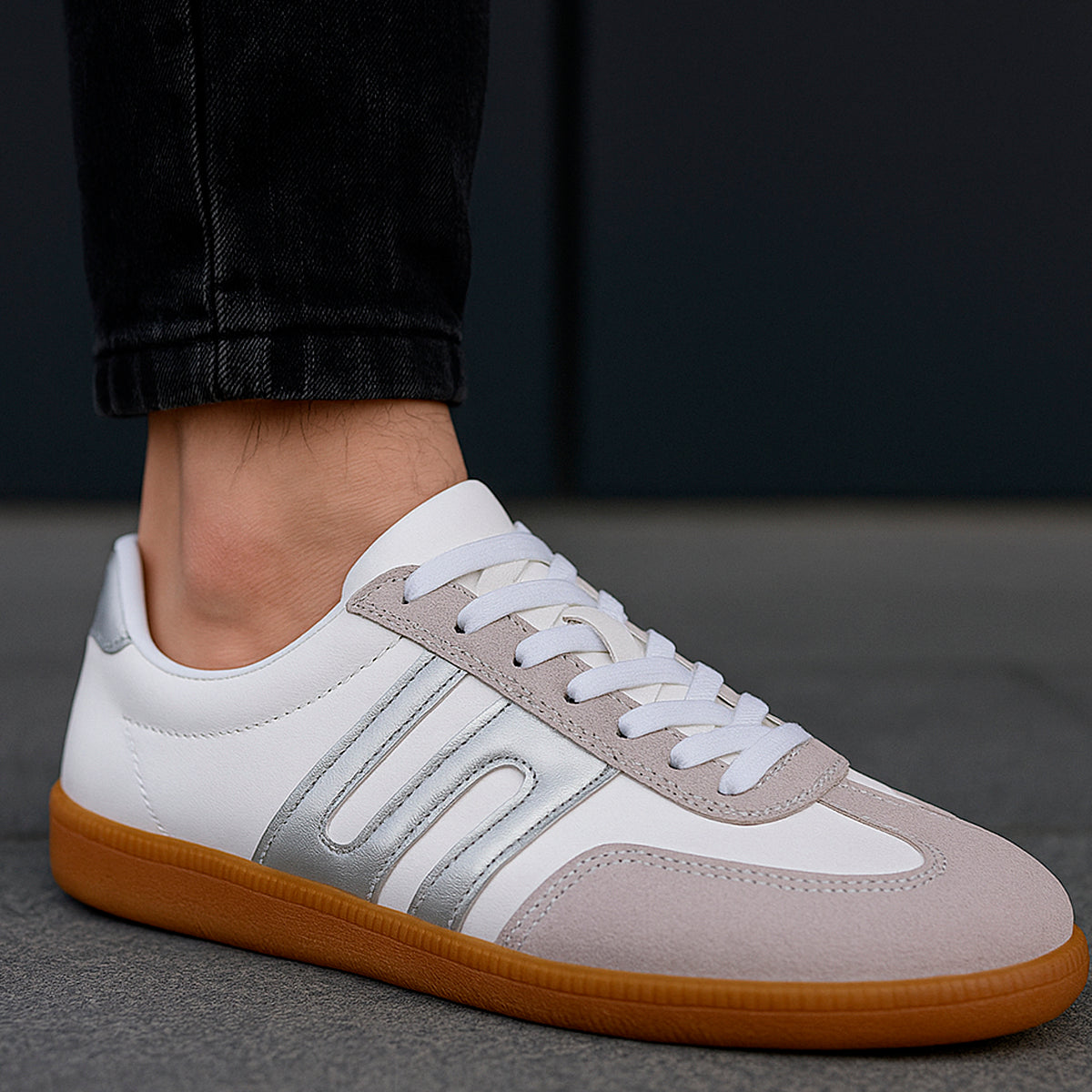 Tenis para hombre informales con un diseño casual para el uso diario Zapatilla casual con suela antideslizante con agujeta para un uso mas cómodo