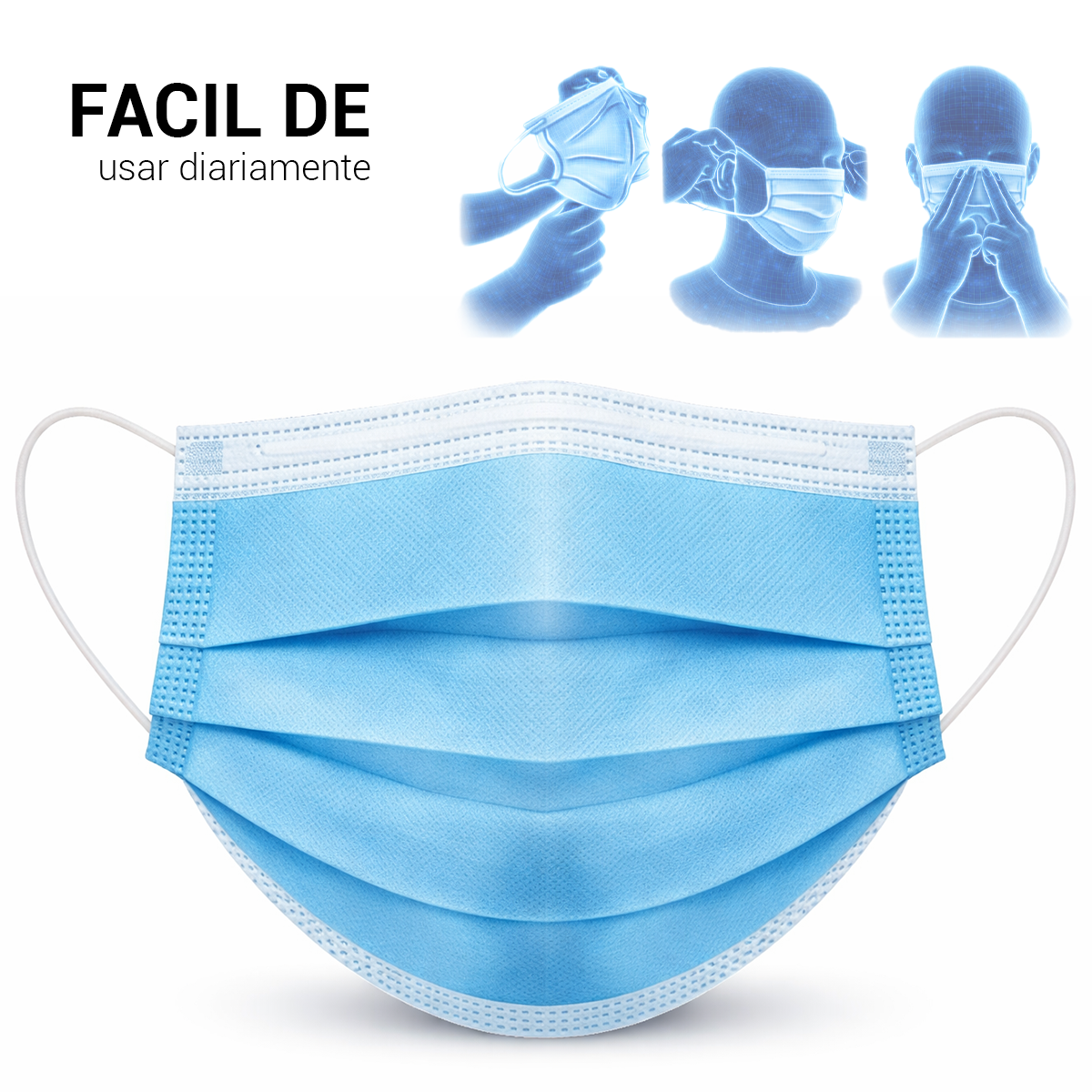 Pack Cubrebocas Tapabocas Tricapa Mascarilla Termosellado 400 Unidades