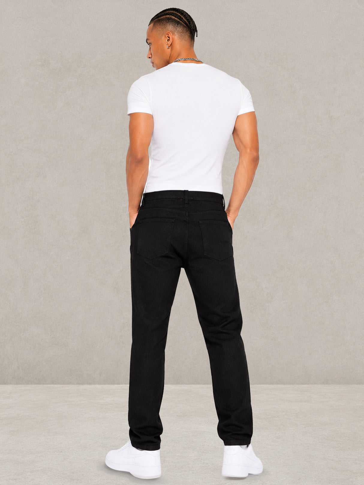 Jeans Caballero Recto Slim Fit Mezclilla Premium Hombre