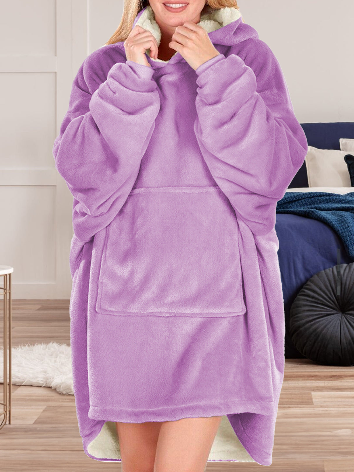 Sudadera Cobija Hoodie Con Capucha Afelpada Calientita Suave