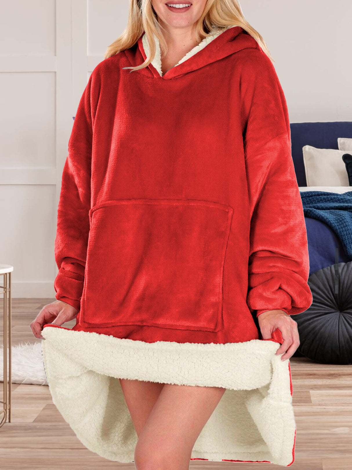 Sudadera Cobija Hoodie Con Capucha Afelpada Calientita Suave