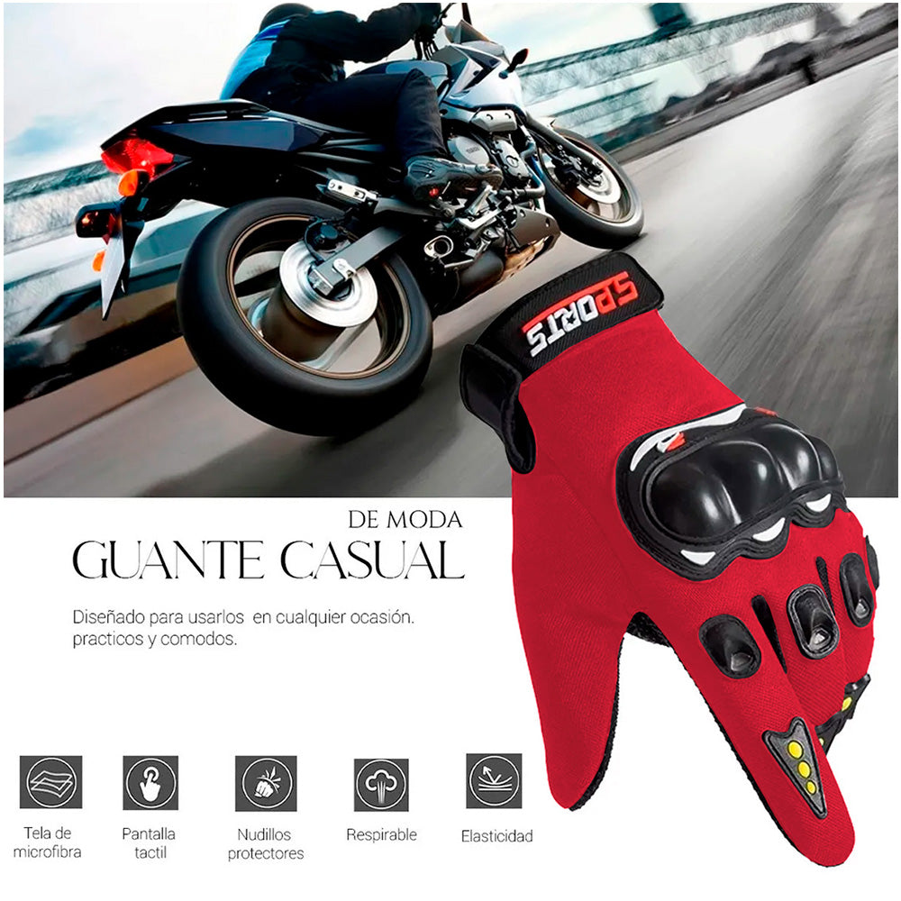 Guantes Con Proteccion Motociclista Anti Derrape Táctil
