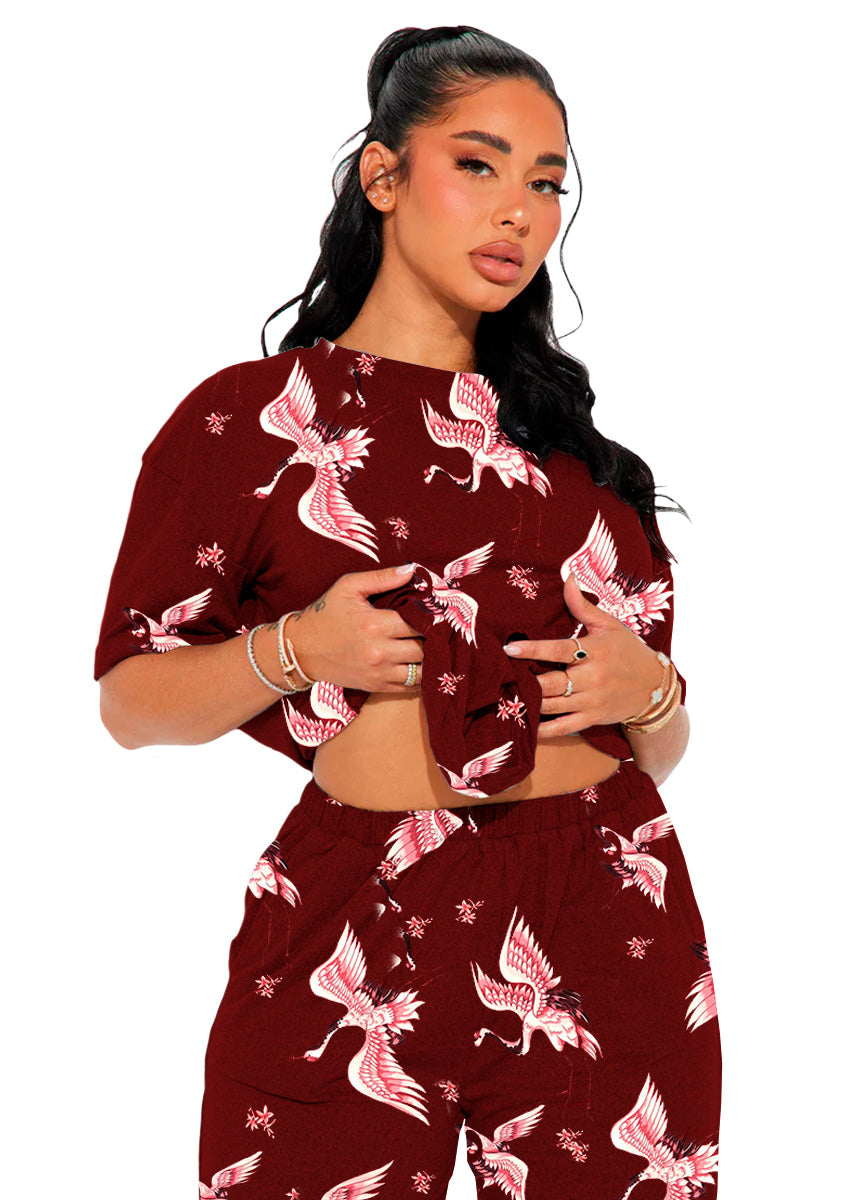 Set de Pijama para Mujer Conjunto Elegante Camisa Pantalon Suave para Descanso