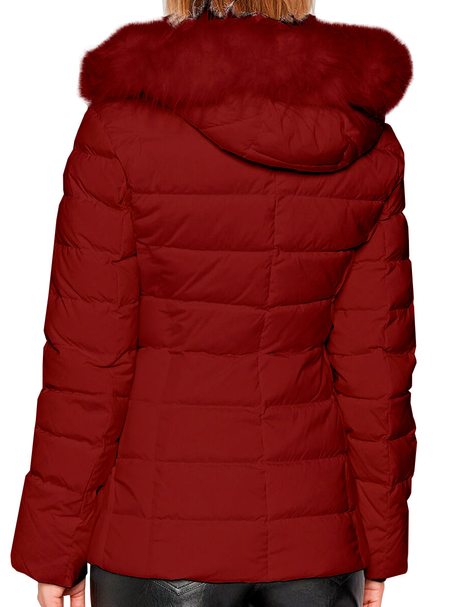 Chamarra Para Mujer Repelente Termico Con Gorro Desmontable