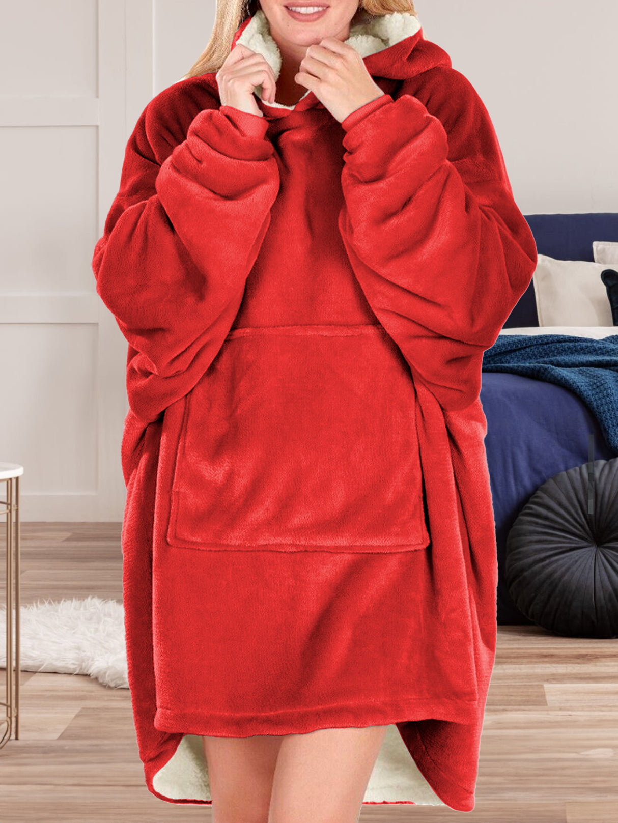 Sudadera Cobija Hoodie Con Capucha Afelpada Calientita Suave