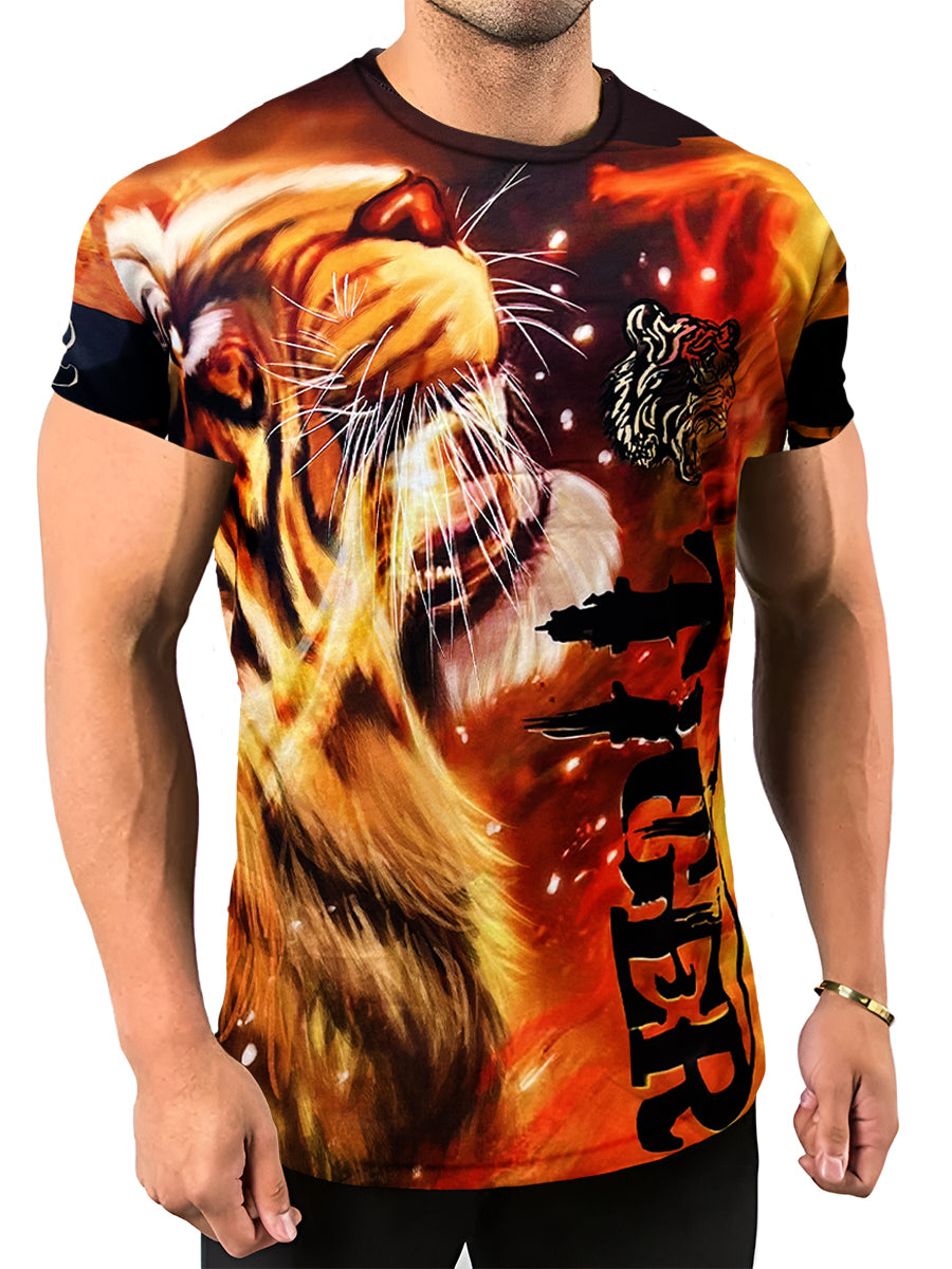 Playera Sublimada para Hombre Cuello Redondo Manga Corta
