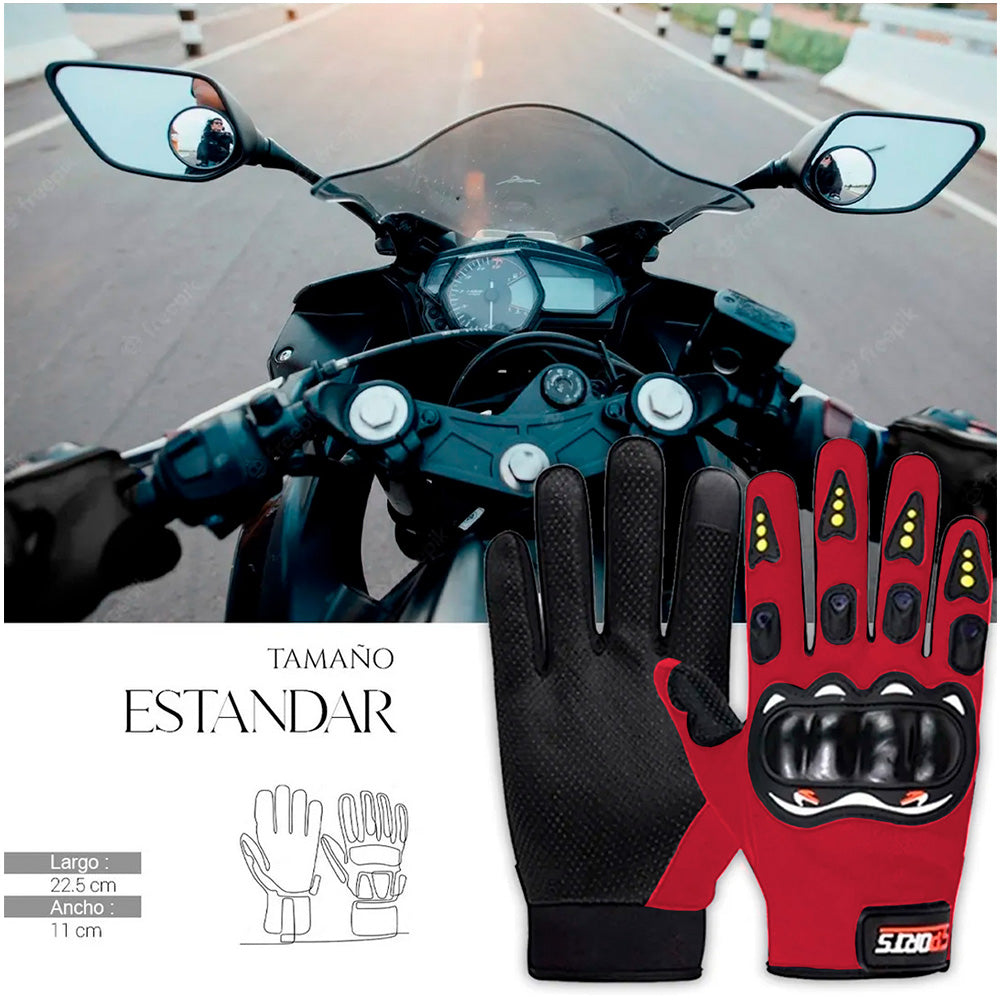 Guantes Con Proteccion Motociclista Anti Derrape Táctil