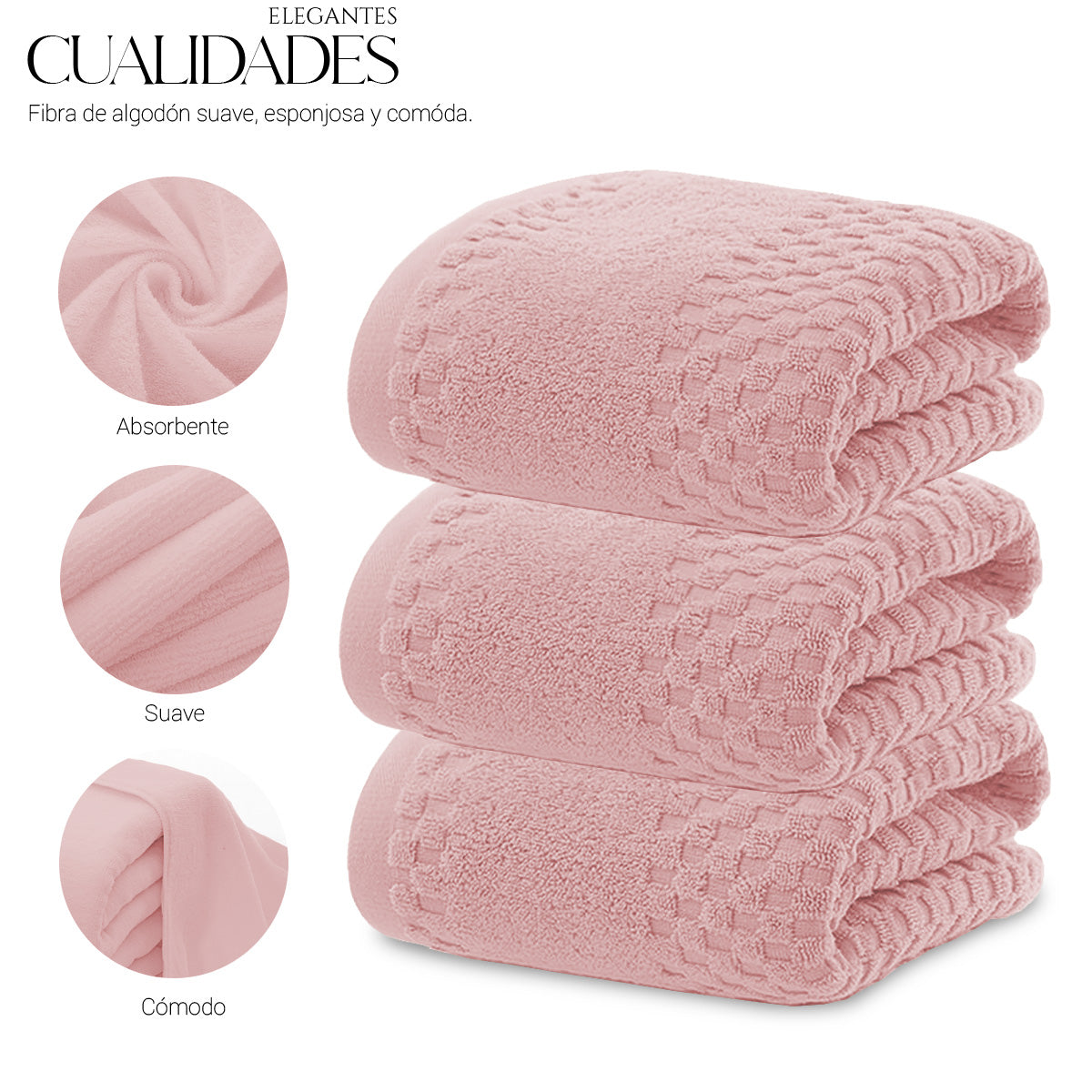 Toalla De Baño Grande Completo 100% Algodón Suave