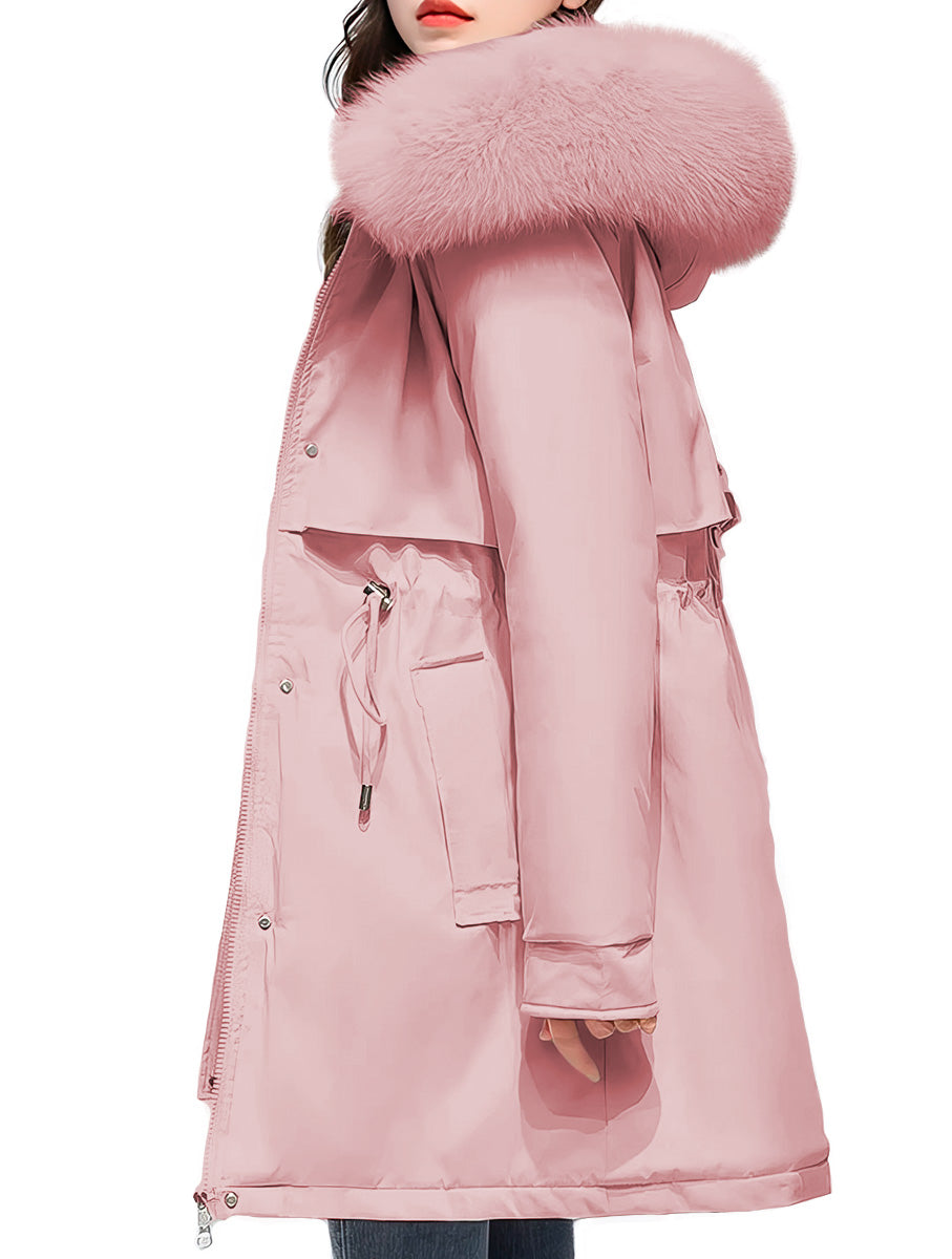 Chamarra Impermeable Ligera para Mujer Chaqueta De Invierno con Capucha Afelpada