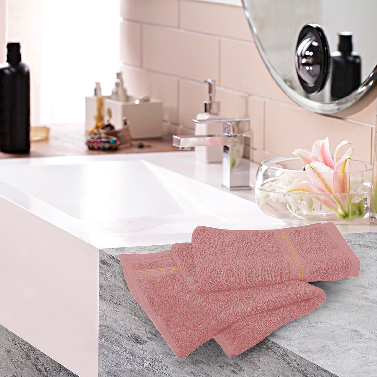 Pack de Toalla de baño de algodón puro, rectangular de 70*140cm, con patrón elegante Toalla De Baño Grande Completo 100% Algodón Suave ,absorbente, de secado rápido, resistente al color, adecuada para baño, hotel, viaje, fiesta, regalo, salón