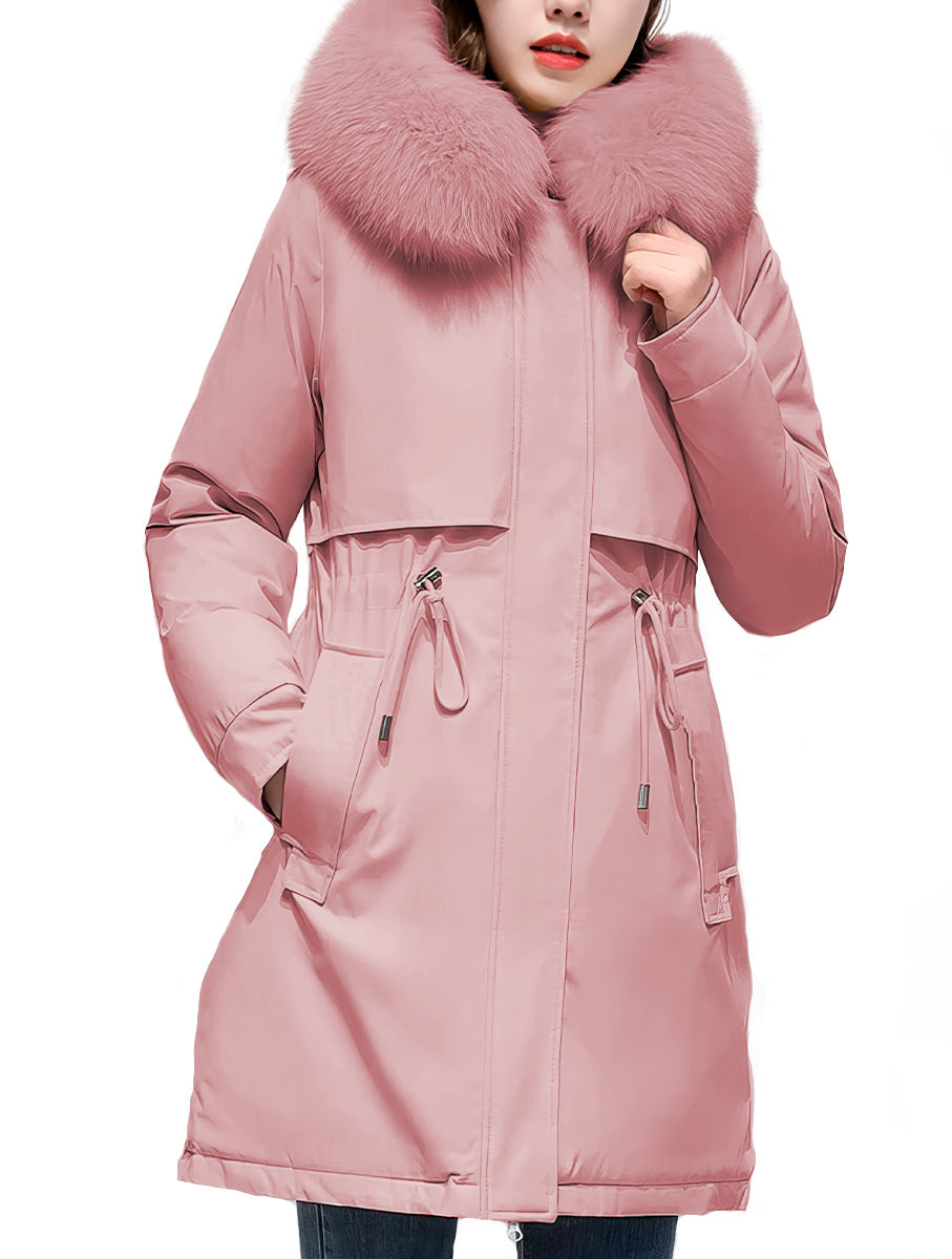 Chamarra Impermeable Ligera para Mujer Chaqueta De Invierno con Capucha Afelpada